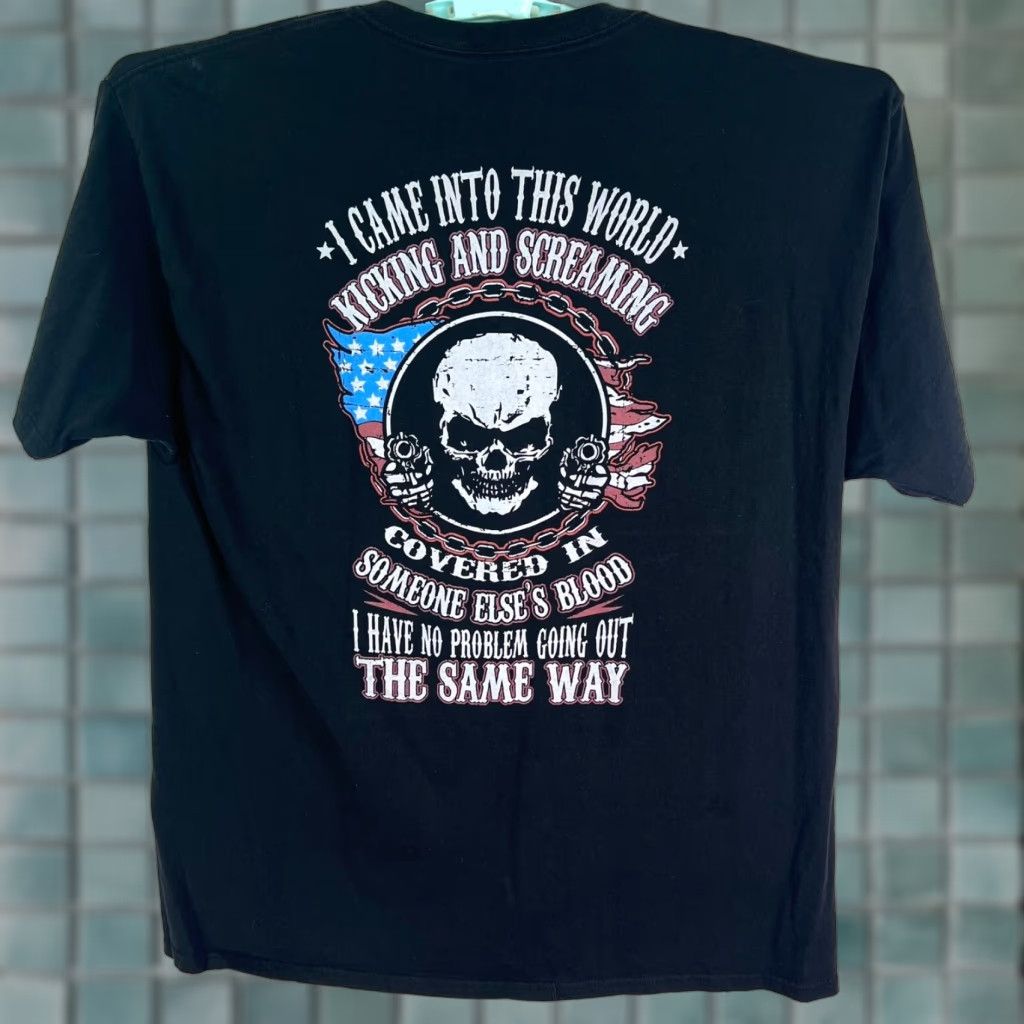 Hanes Kicking & Screaming Skull T Shirt Mens XL Black Size US XL / EU 56 / 4 - 1 Thumbnail