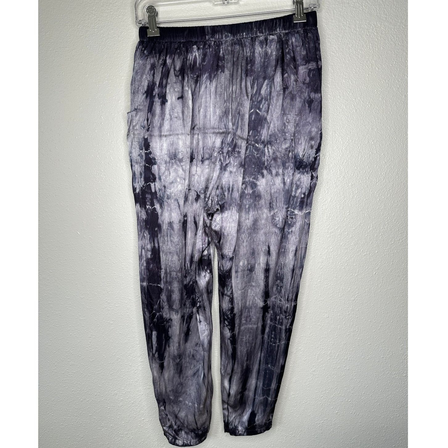 Nation LTD Nation Ltd Purple Cream Tie Dye Satin Elastic Waist Pants S Size 27" / US 4 / IT 40 - 3 Thumbnail