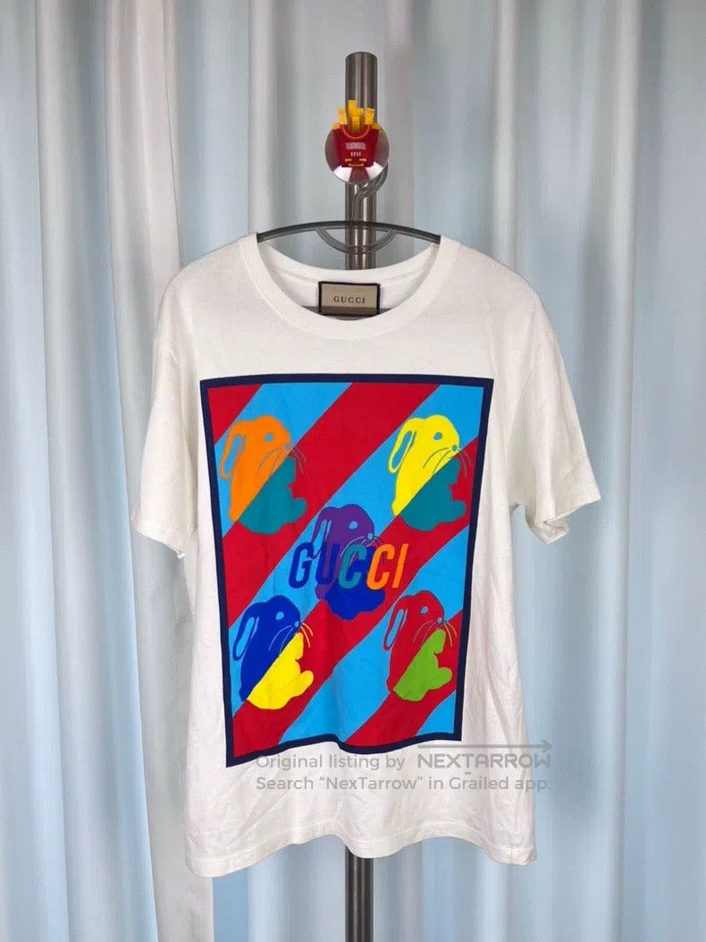 Gucci Year of the Rabbit printed round-neck short sleeves
