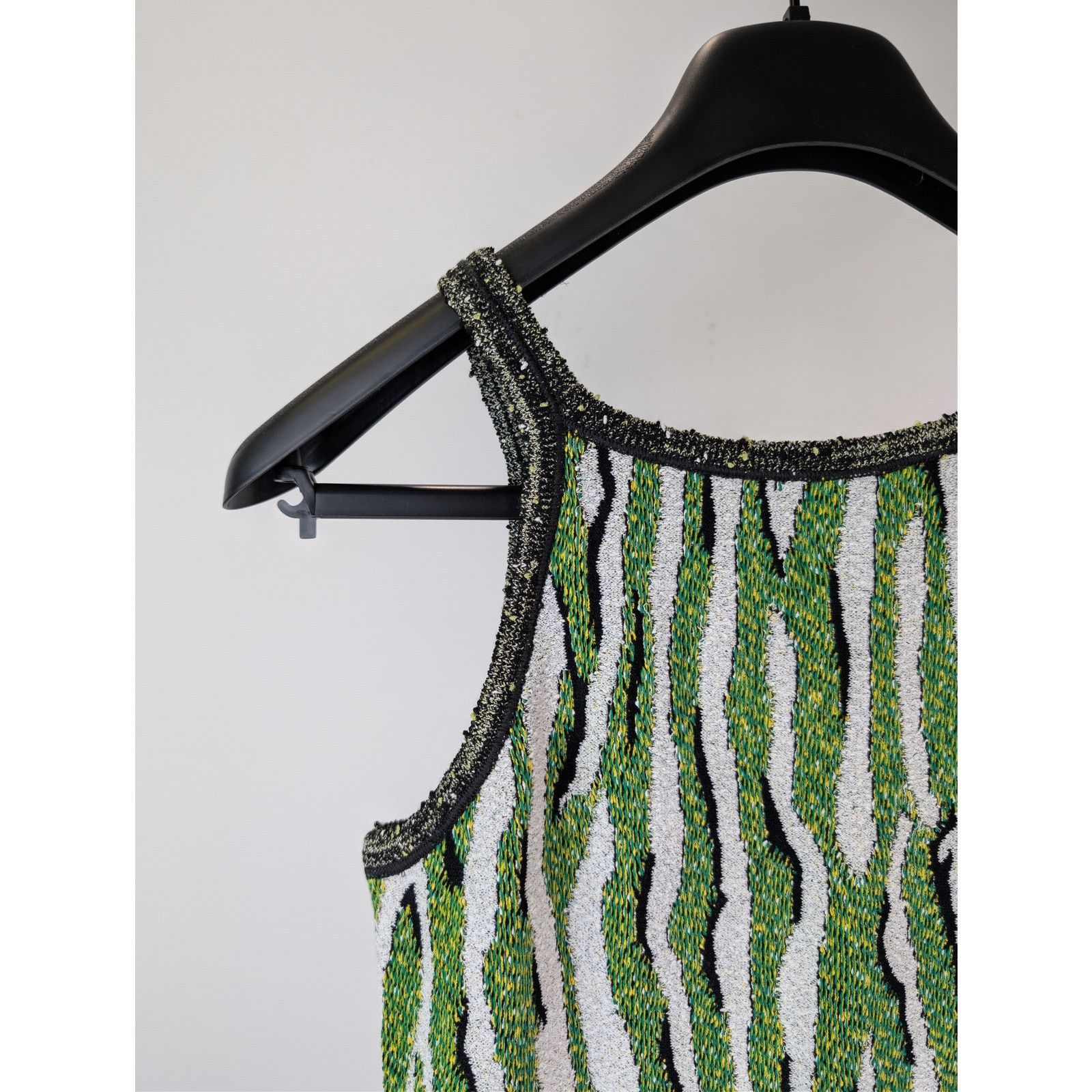 Bottega Veneta o1rshd1 Animal Jacquard Tank Top in Green / White Size US L / EU 52-54 / 3 - 13 Thumbnail