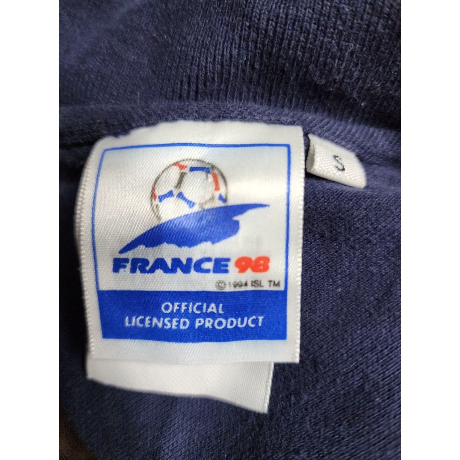 Vintage VINTAGE France 98 Polo Shirt Mens S Blue 100% Cotton Soccer Gift Logo Slim Short Sleeve Collared Shirt Size US S / EU 44-46 / 1 - 5 Thumbnail