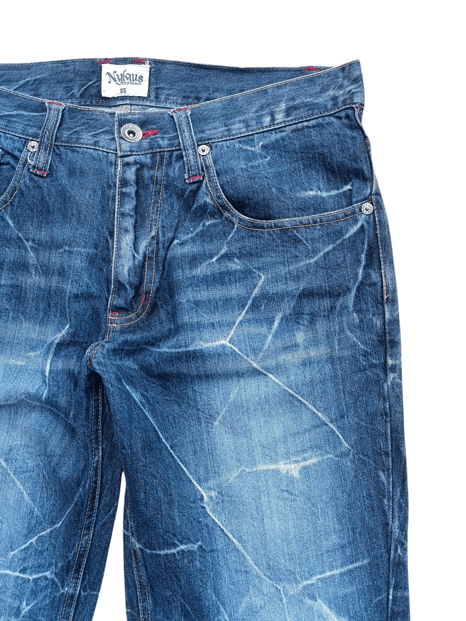 Japanese Brand FLARED 💥 JAPANESE BRAND NYLAUS ANGEL WING EMBROIDERY DENIM Size US 32 / EU 48 - 14 Thumbnail