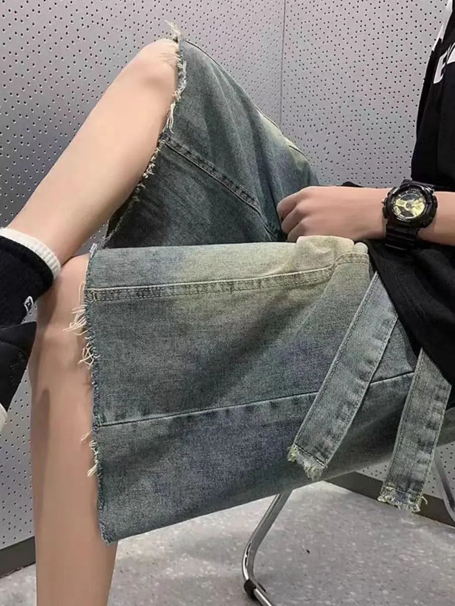 Japanese Brand × Jean Vintage washed loose casual shorts Size US 32 / EU 48 - 2 Thumbnail