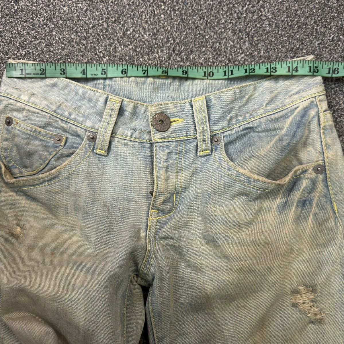 Miss Sixty 🔥🇯🇵 Japanese Flared Cocolulu Destroyed Distressed Denim Size 30" / US 8 / IT 44 - 18 Thumbnail