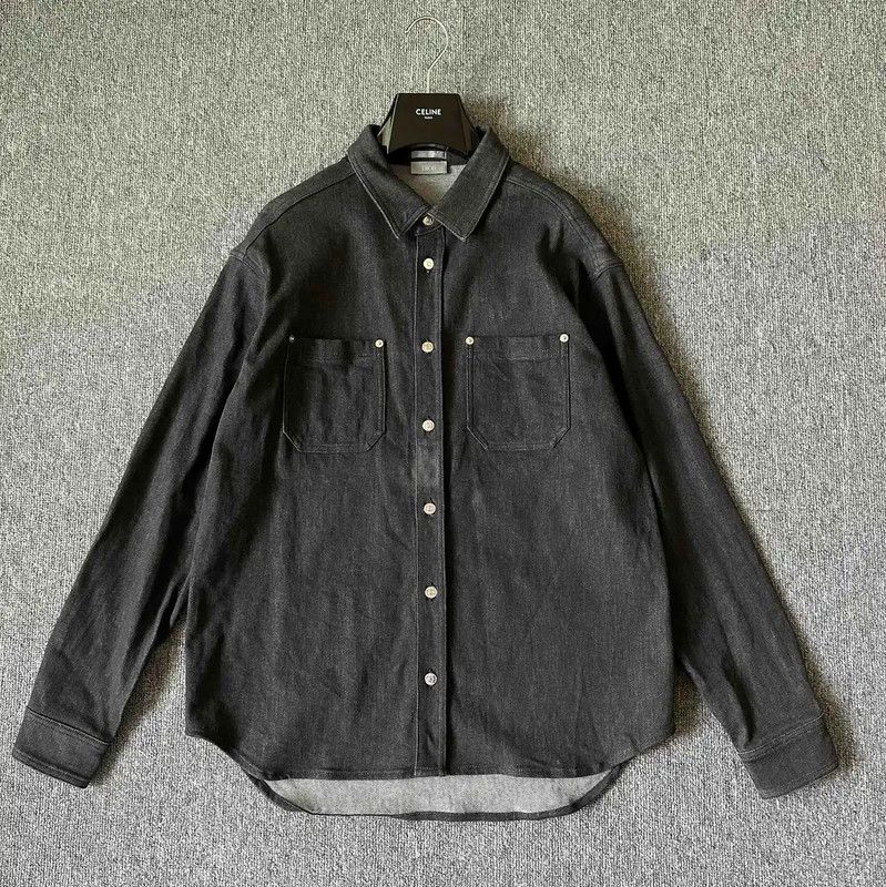 Dior Dior Black Long Sleeve Cotton Blend Shirt 0089 Size US XL / EU 56 / 4 - 1 Thumbnail