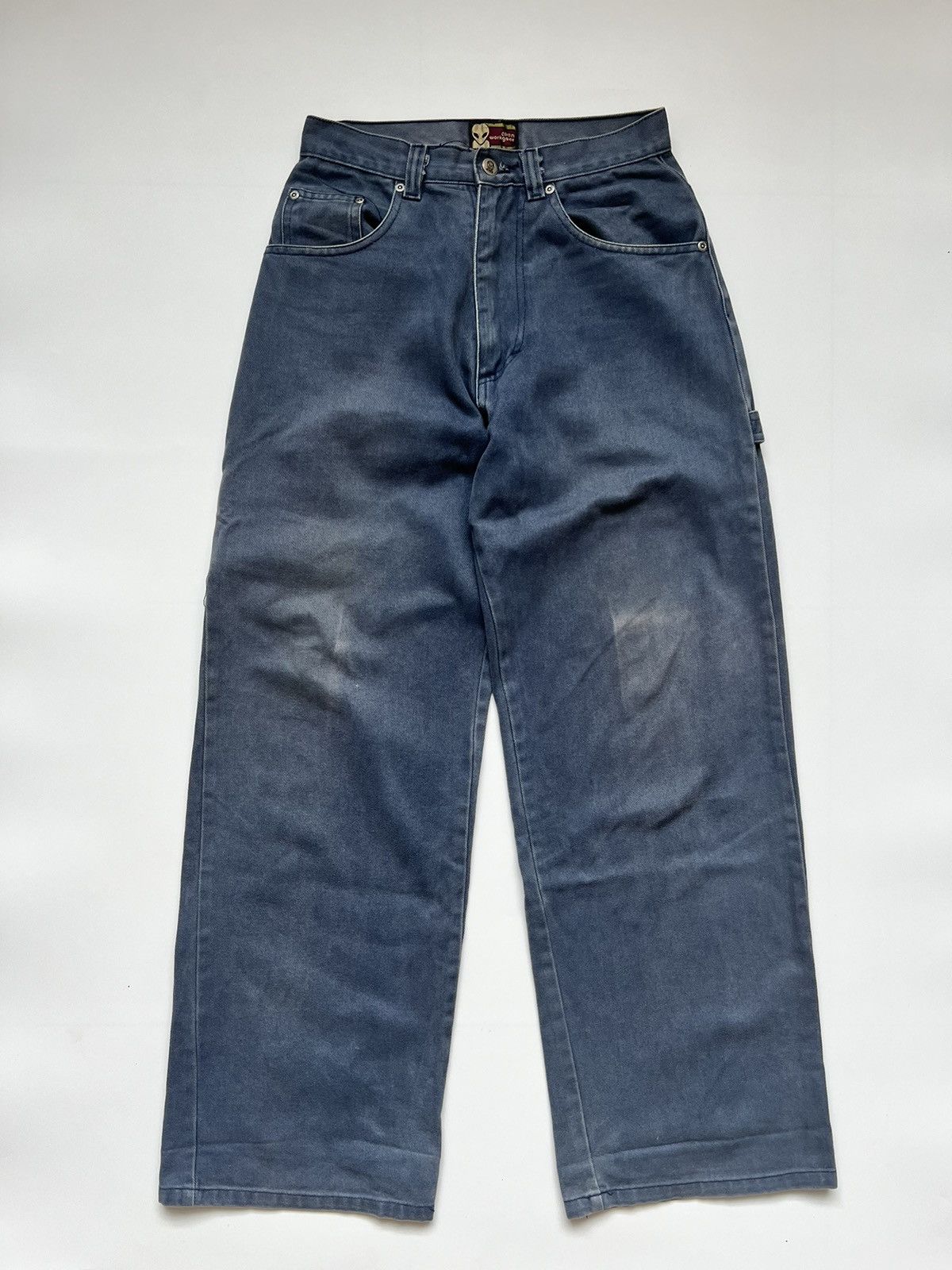 Alien Workshop 1990s Alien Workshop Workgear Reflective Patch Baggy Jeans Size US 27 - 2 Thumbnail