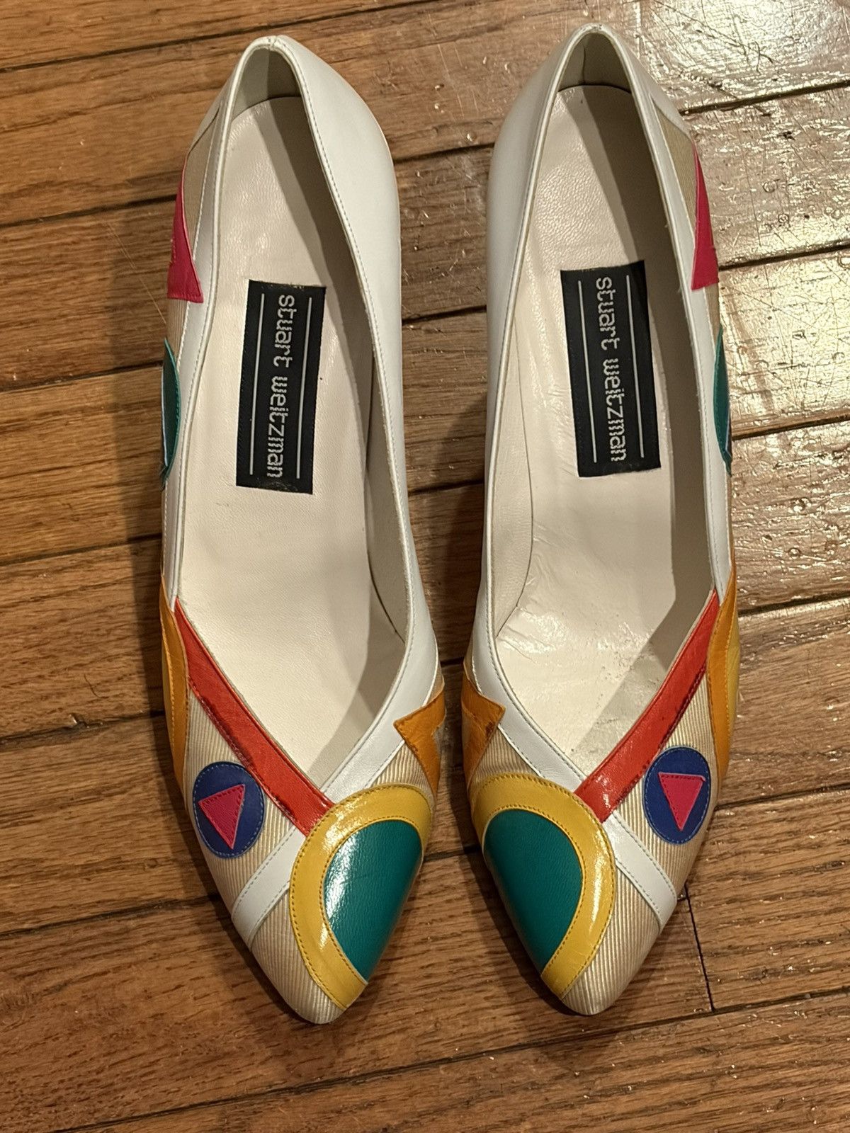 Stuart Weitzman Stuart Weitzman Vintage 8.5 Art Print Heels Size US 8.5 / IT 38.5 - 2 Thumbnail