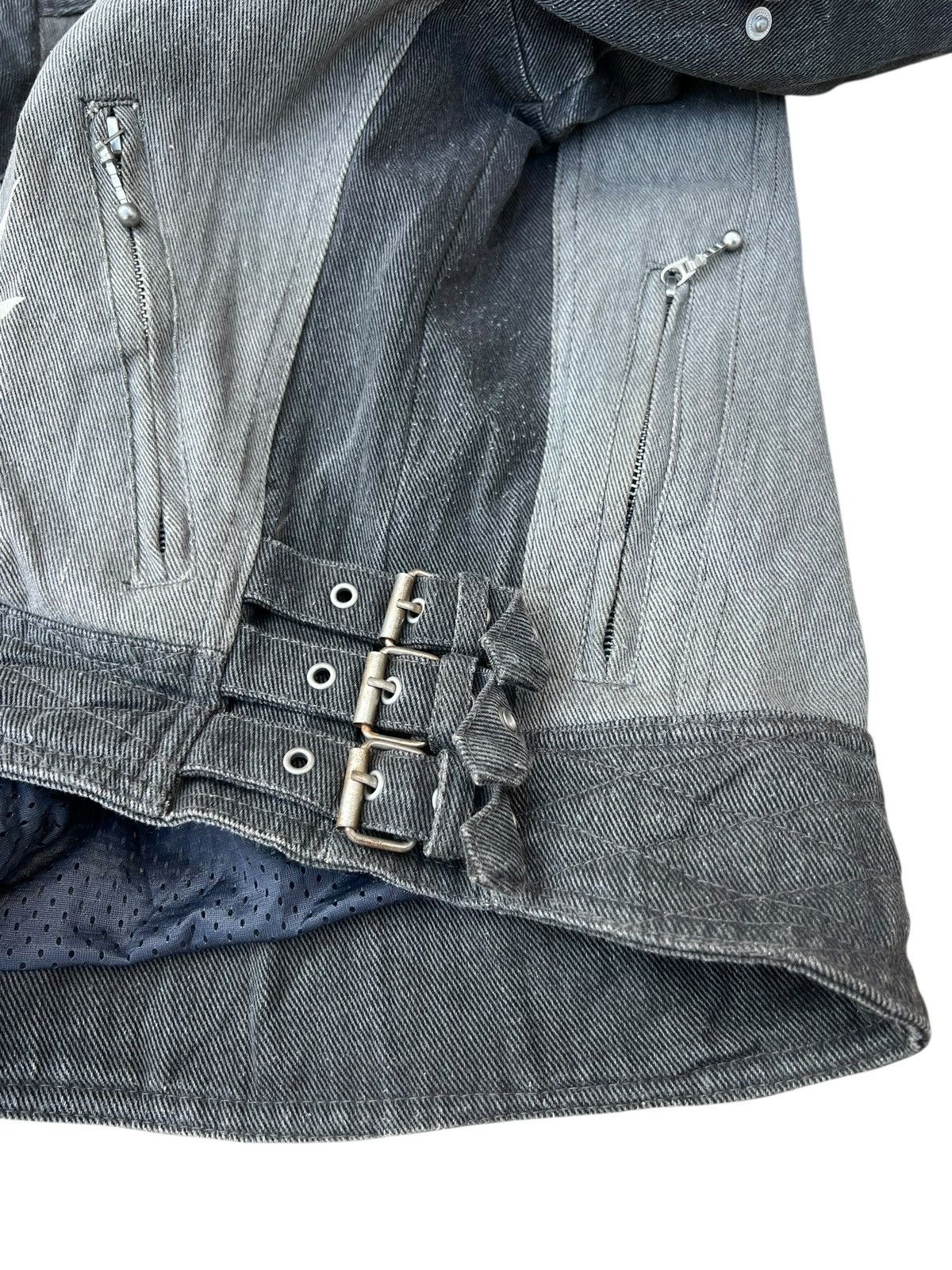 Kadoya Vintage Y2K BATES Distressed Faded Denim Moto Jacket Size US L / EU 52-54 / 3 - 13 Thumbnail