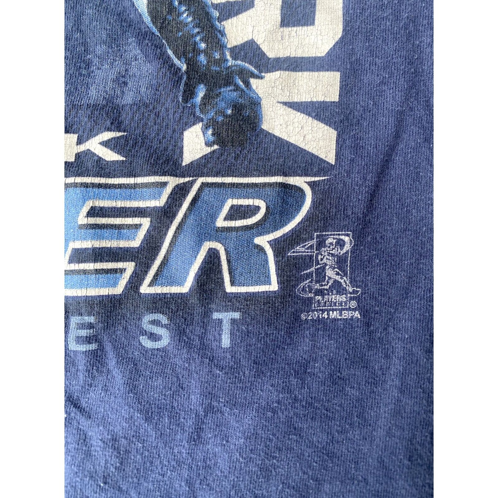 MLB VINTAGE Majestic New York Yankees #2 Derek Jeter T Shirt MLB 00s Blue Crew Neck M Mens Baseball Graphic Print Short Sleeve Size US M / EU 48-50 / 2 - 4 Thumbnail