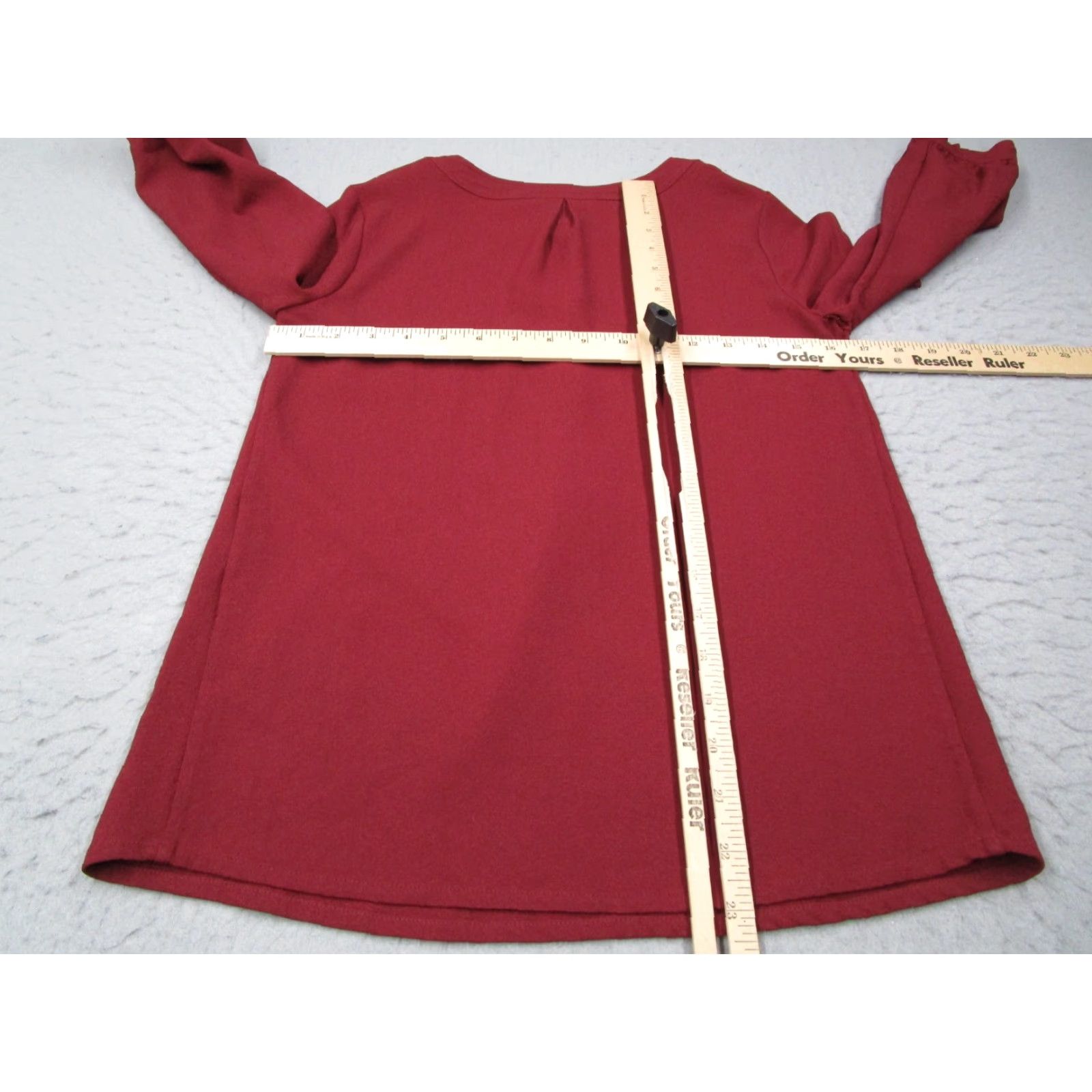 A.P.C. A.P.C. Shirt Women 26 Red Blouse 1/2 Button Up 3/4 Sleeve Made in Portugal Size XS / US 0-2 / IT 36-38 - 7 Thumbnail