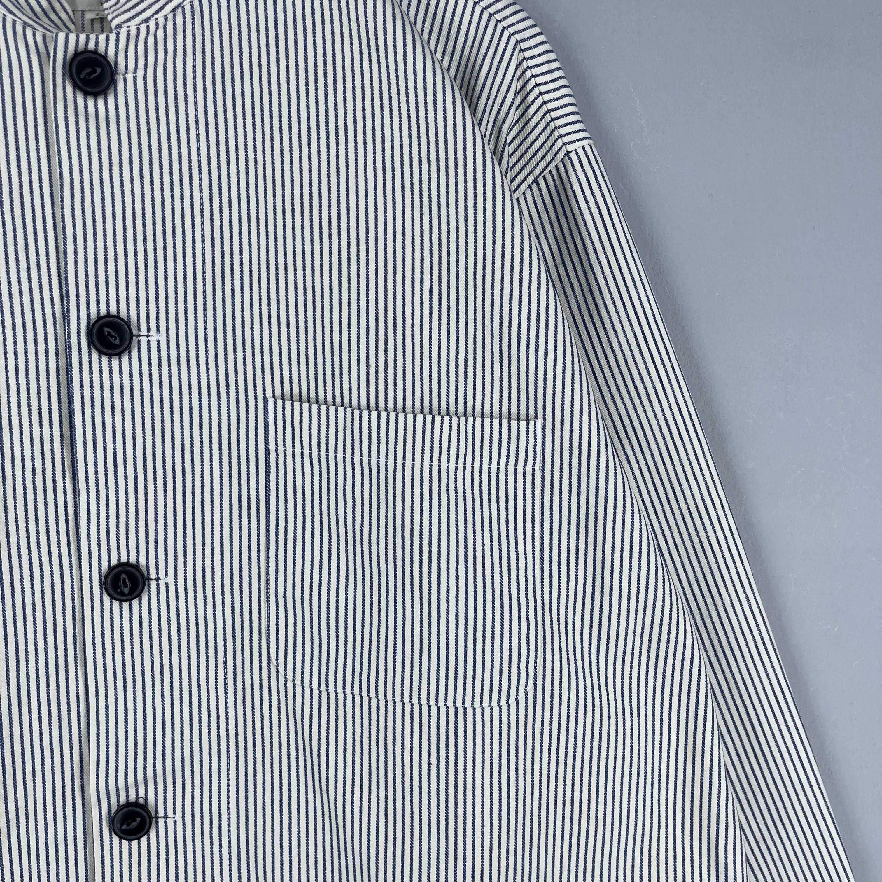 Japanese Brand Vintage DOWNINGS Stand Collar Hickory Workers Jacket Size US L / EU 52-54 / 3 - 2 Thumbnail