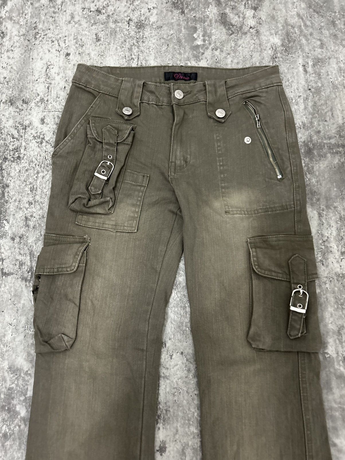 If Six Was Nine Japanese Brand Diva Multipocket Boot Cut cargo pans Size US 28 / EU 44 - 6 Thumbnail