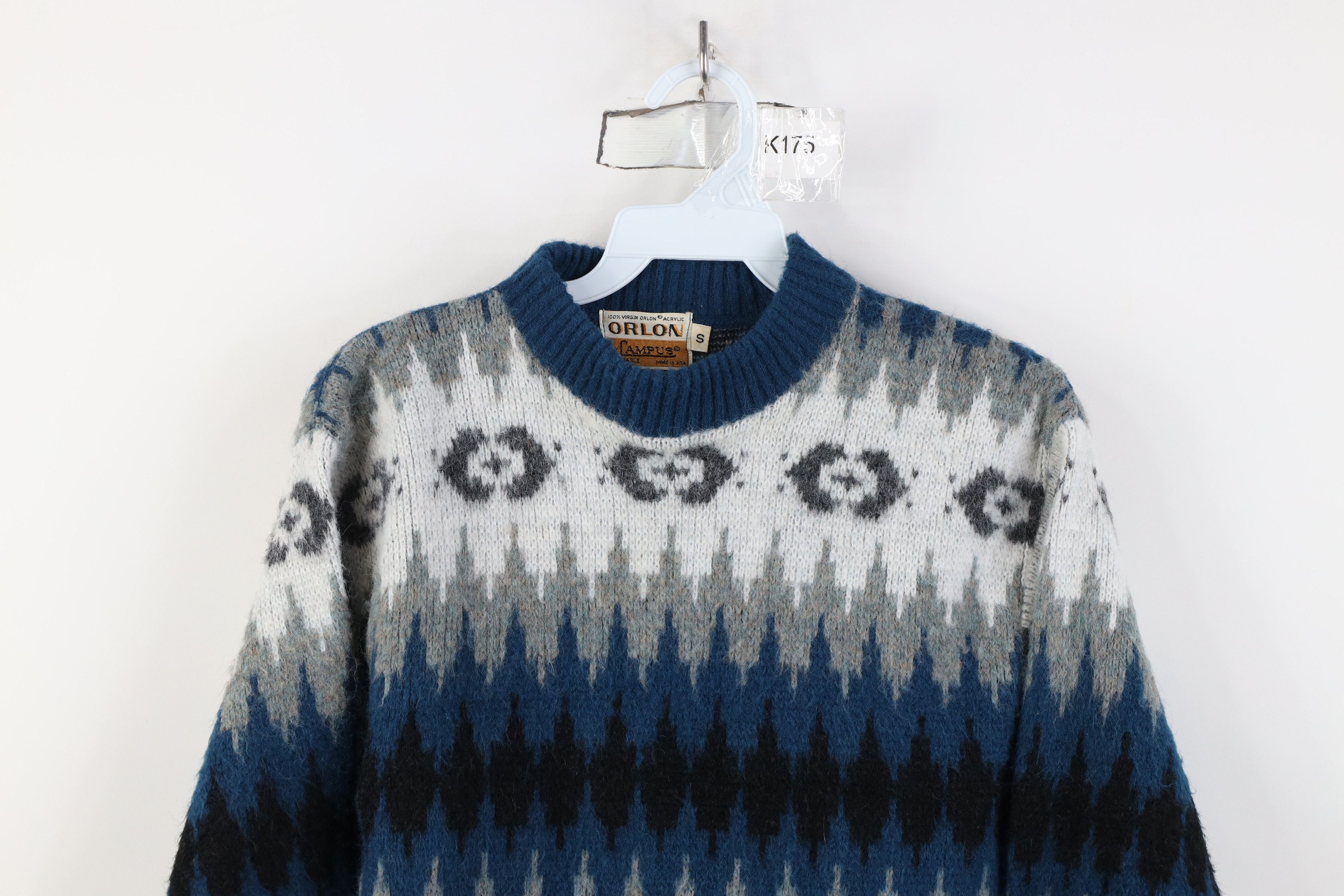 Vintage Vintage 50s Streetwear Knit Fair Isle Crewneck Sweater USA Size US S / EU 44-46 / 1 - 2 Thumbnail