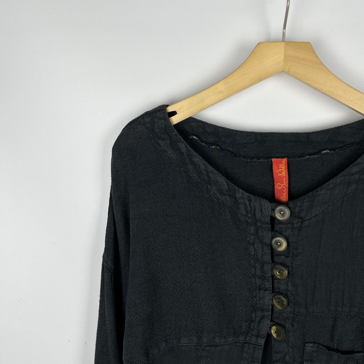 If Six Was Nine Avant-Garde Ewa I Walla linen cotton ladies gothic cardigan Size M / US 6-8 / IT 42-44 - 6 Thumbnail