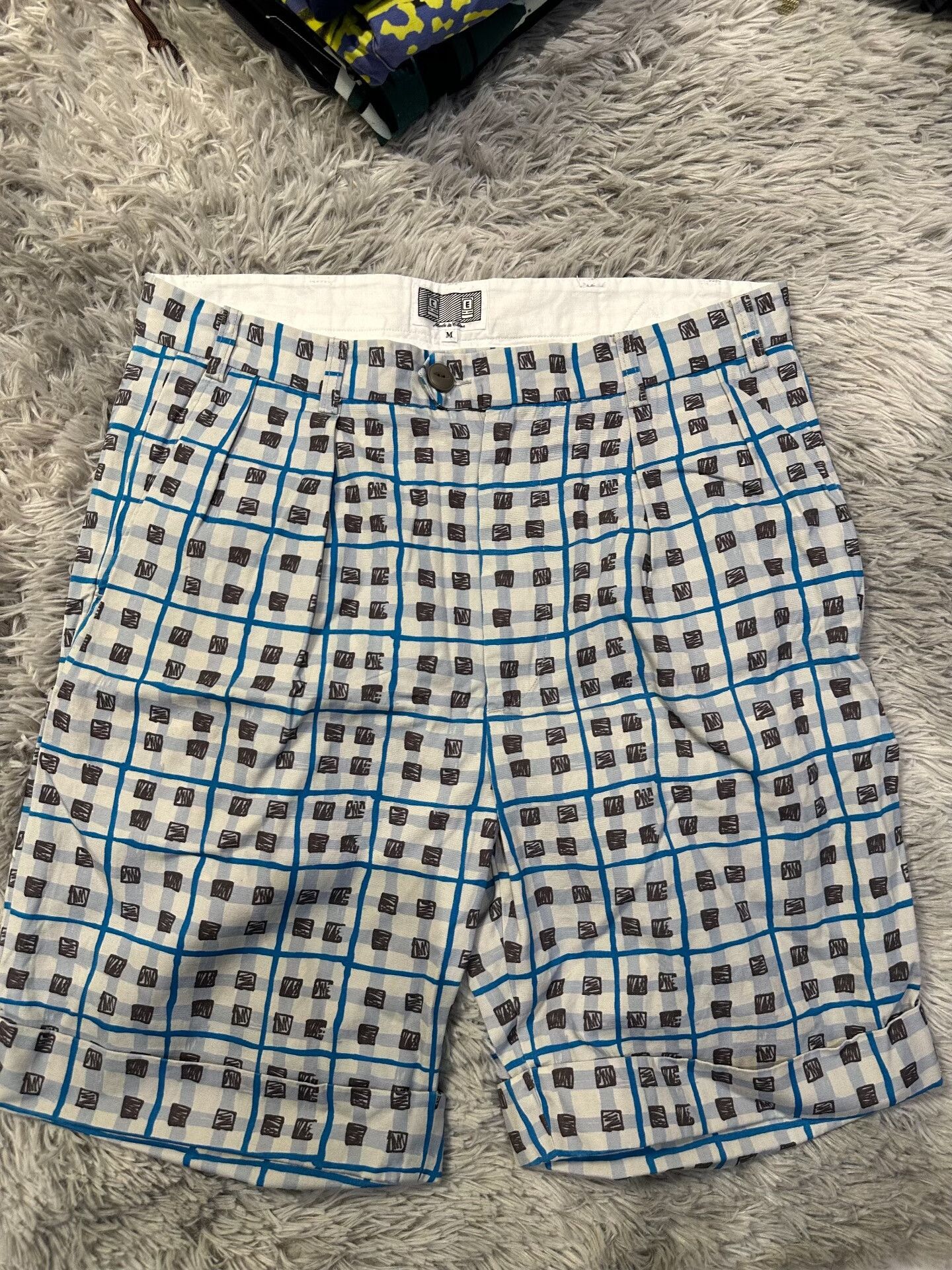 Cav Empt C.E/CAVEMPT Blue White Plaid Shorts Size US 30 / EU 46 - 1 Thumbnail