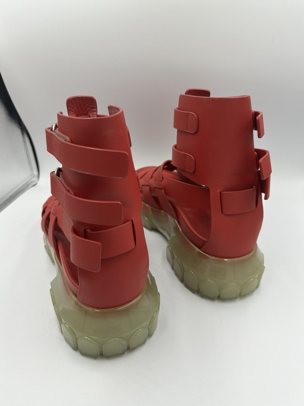Rick Owens Rick Owens Red with Transparent Sole Size US 10.5 / EU 43-44 - 7 Thumbnail