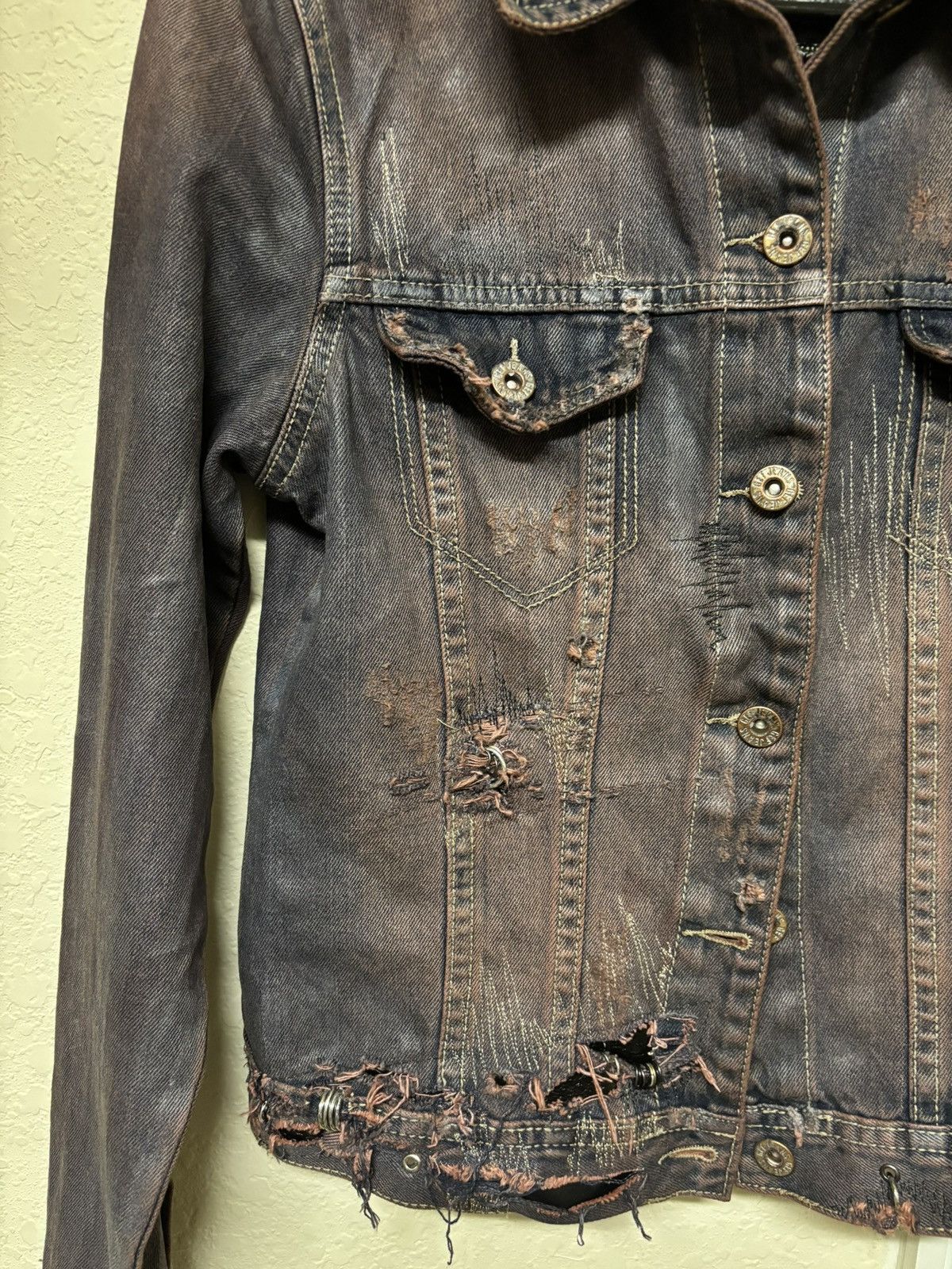 Army Of Me × Vintage Doll Waxed Denim Jacket Size US S / EU 44-46 / 1 - 5 Thumbnail