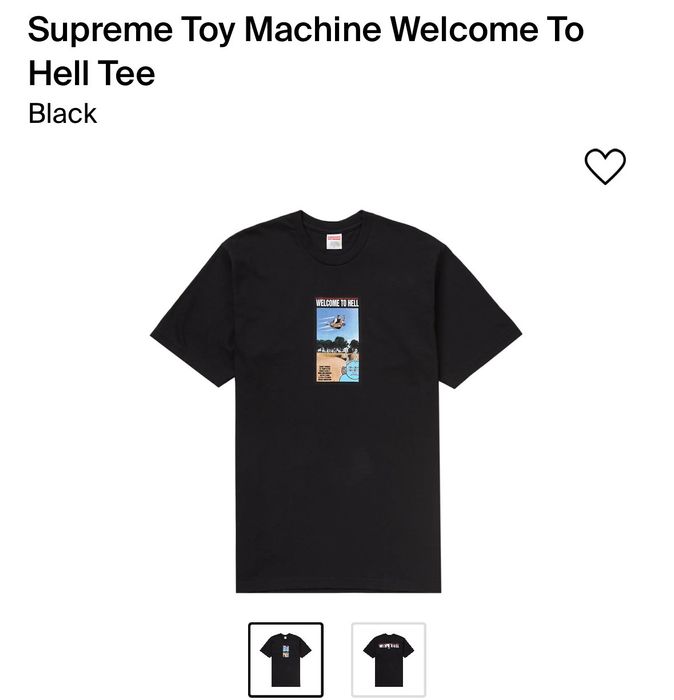 Supreme toy machine welcome to hell tee | Grailed