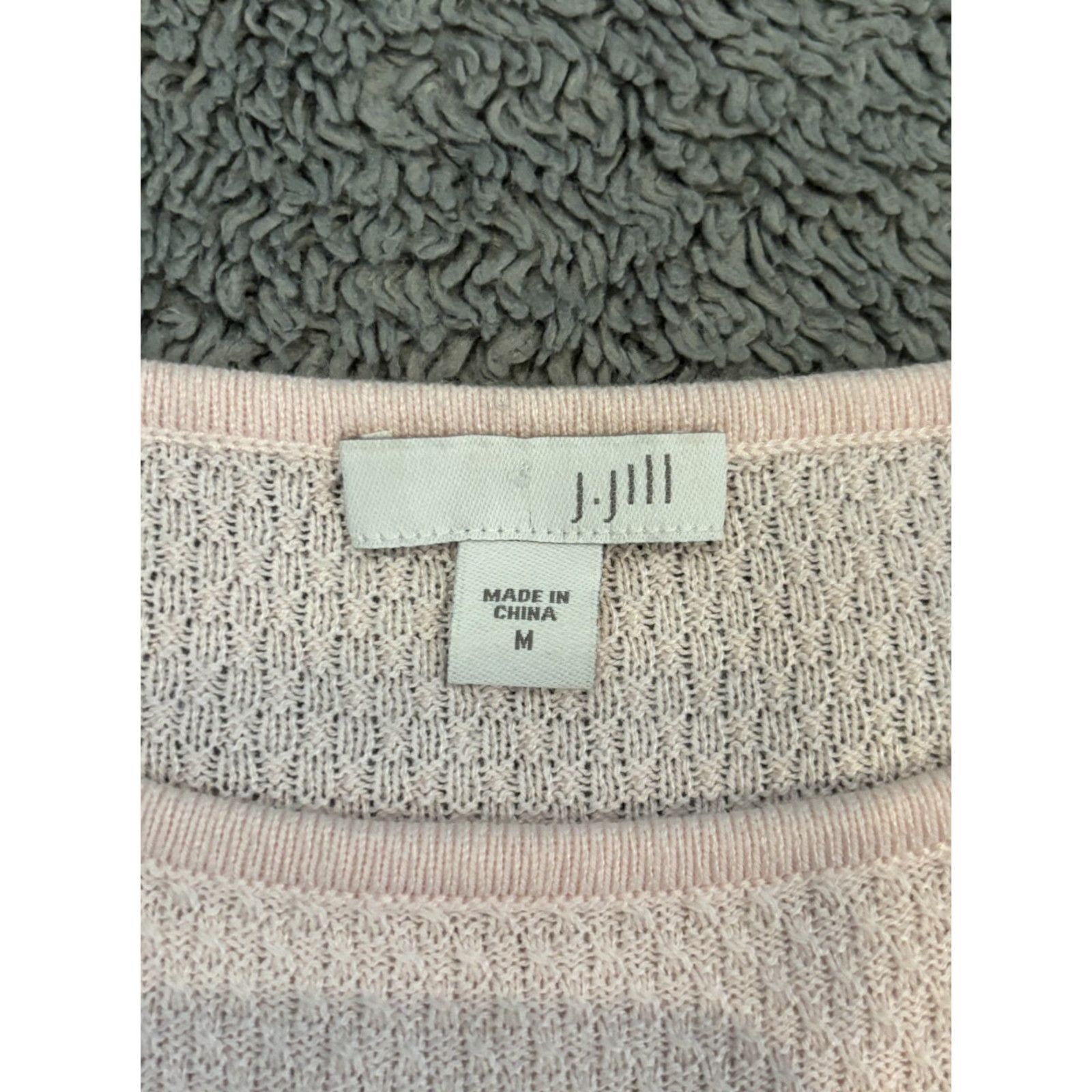 J. Jill J Jill Sweater Womens Medium Pink Waffle-Knit Tunic Pullover Casual Everyday Regular Size M Knit Wool blend ? Size M / US 6-8 / IT 42-44 - 2 Thumbnail