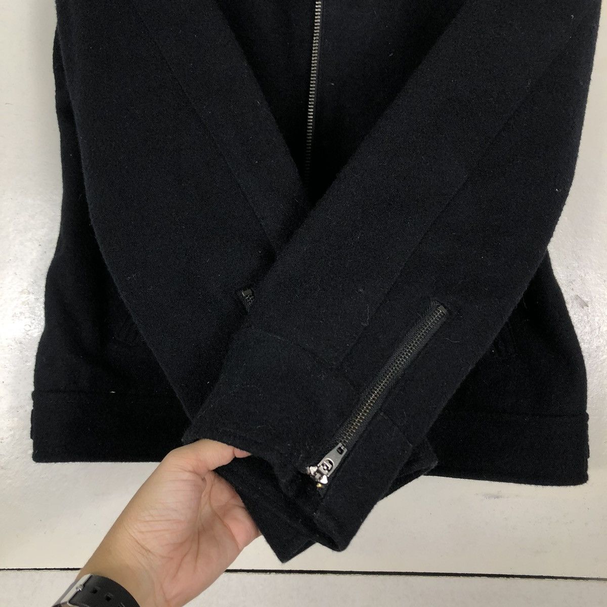 Japanese Brand 🔥VINTAGE WOOL BIKER JACKET JACKROSE BIG LOGO PUNK DESIGN Size US M / EU 48-50 / 2 - 15 Thumbnail
