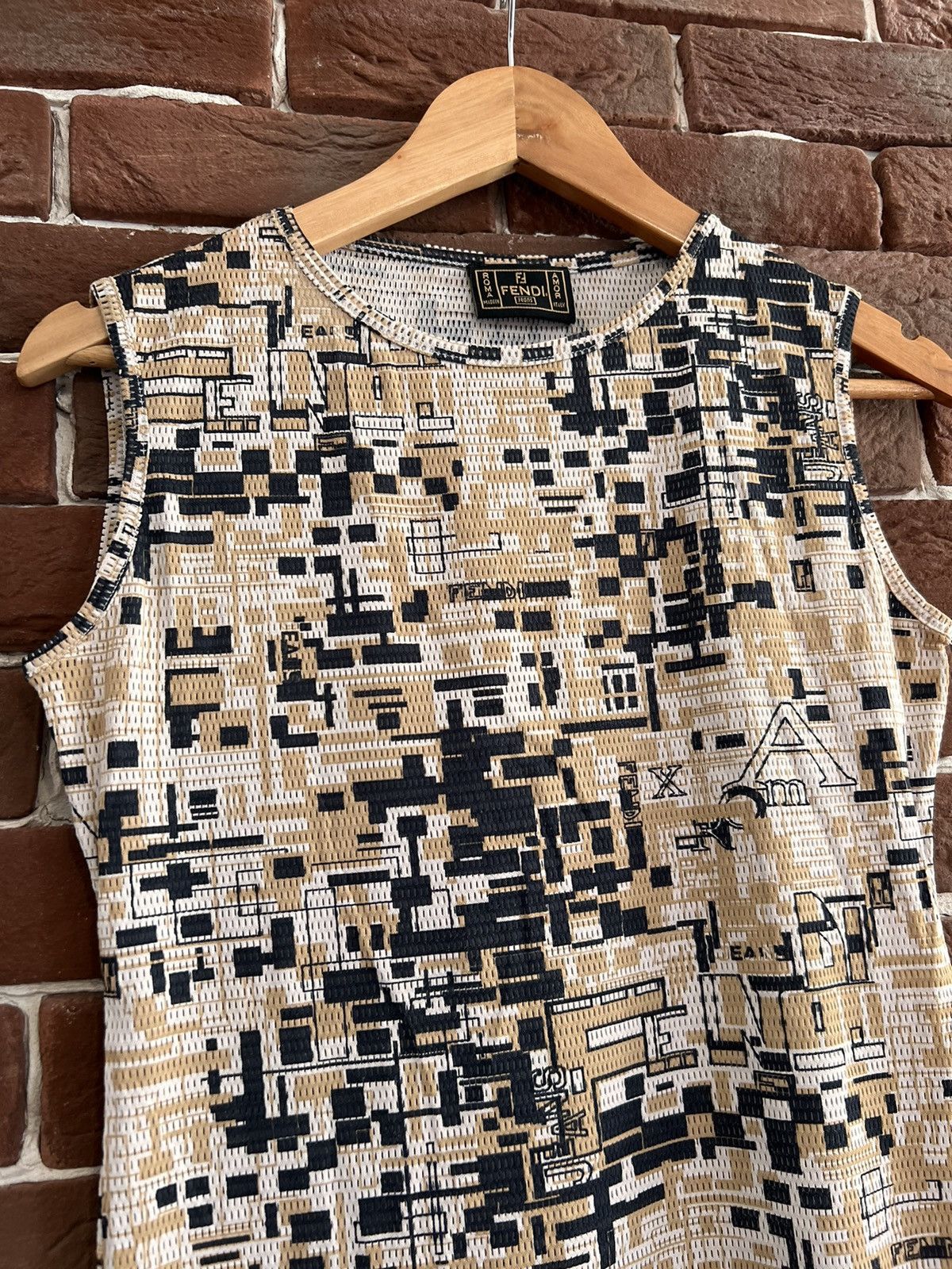 Fendi Vintage 90s Fendi Luxury Monogram Blouse 42IT High End Rare Size M / US 6-8 / IT 42-44 - 3 Thumbnail