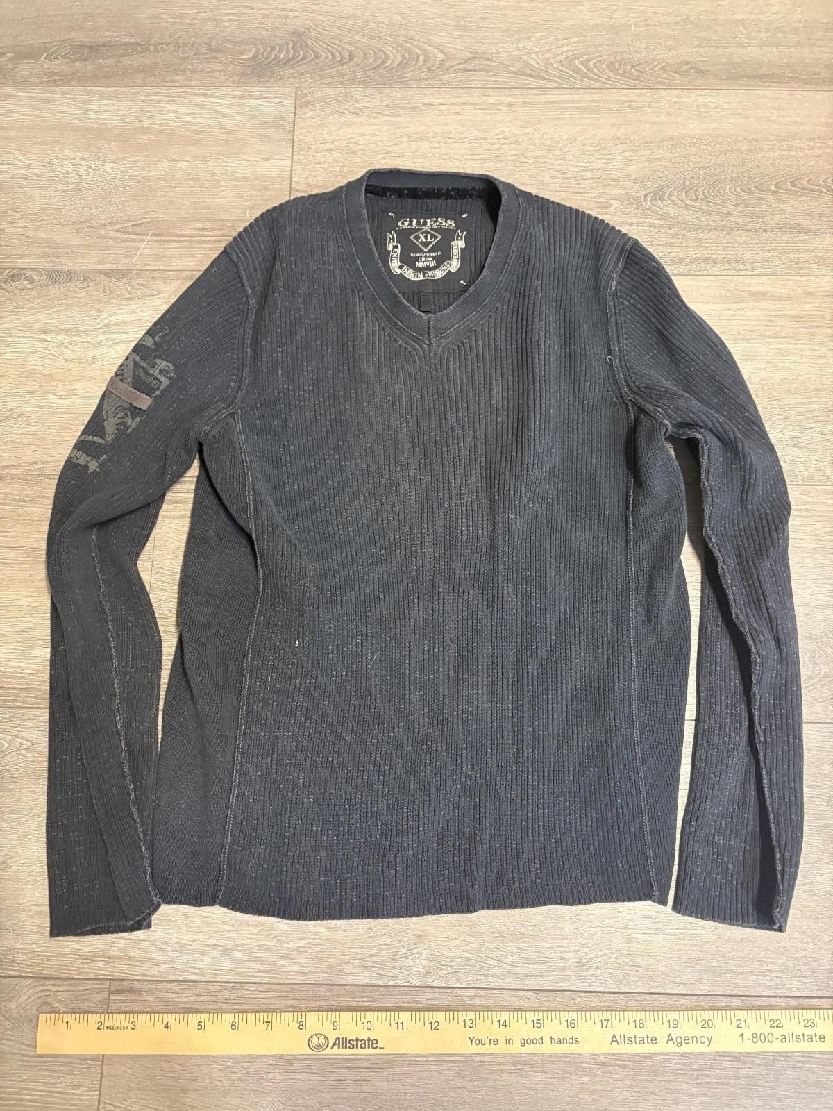 Guess Guess Men's Gray Ribbed Knit Sweater, Size XL Size US XL / EU 56 / 4 - 3 Thumbnail
