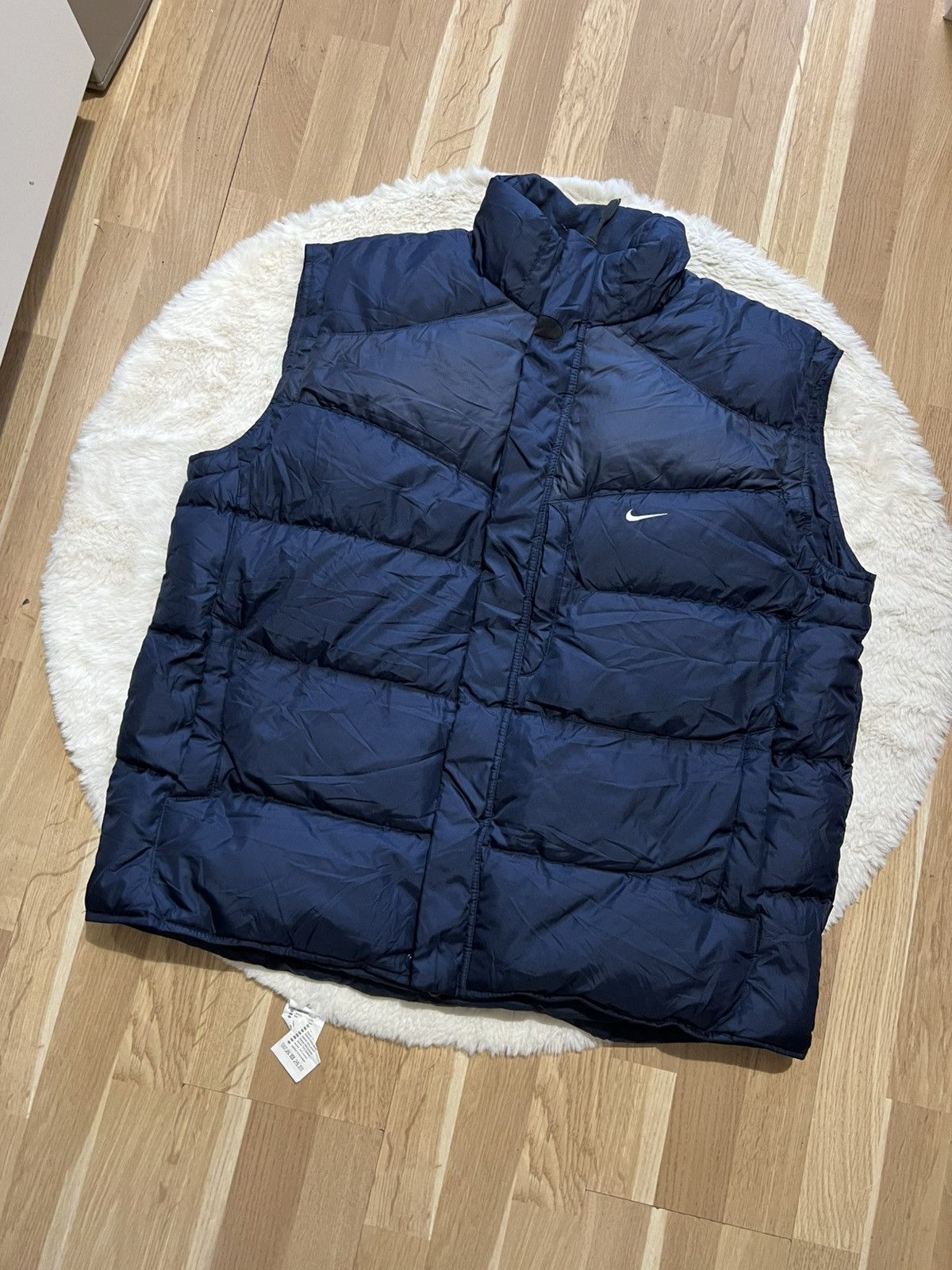 Nike Nike vintage puffer vest mini swoosh 2000s drill Size US XXL / EU 58 / 5 - 2 Thumbnail