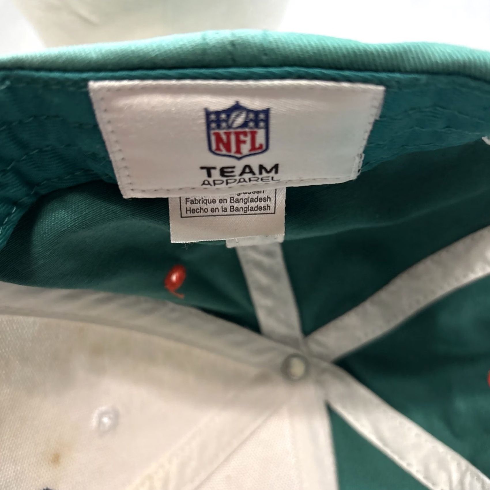 NFL VINTAGE Miami Dolphins Hat Cap Strapback Teal Green White Team NFL Football Mens Midsize Strapback Size ONE SIZE - 8 Thumbnail