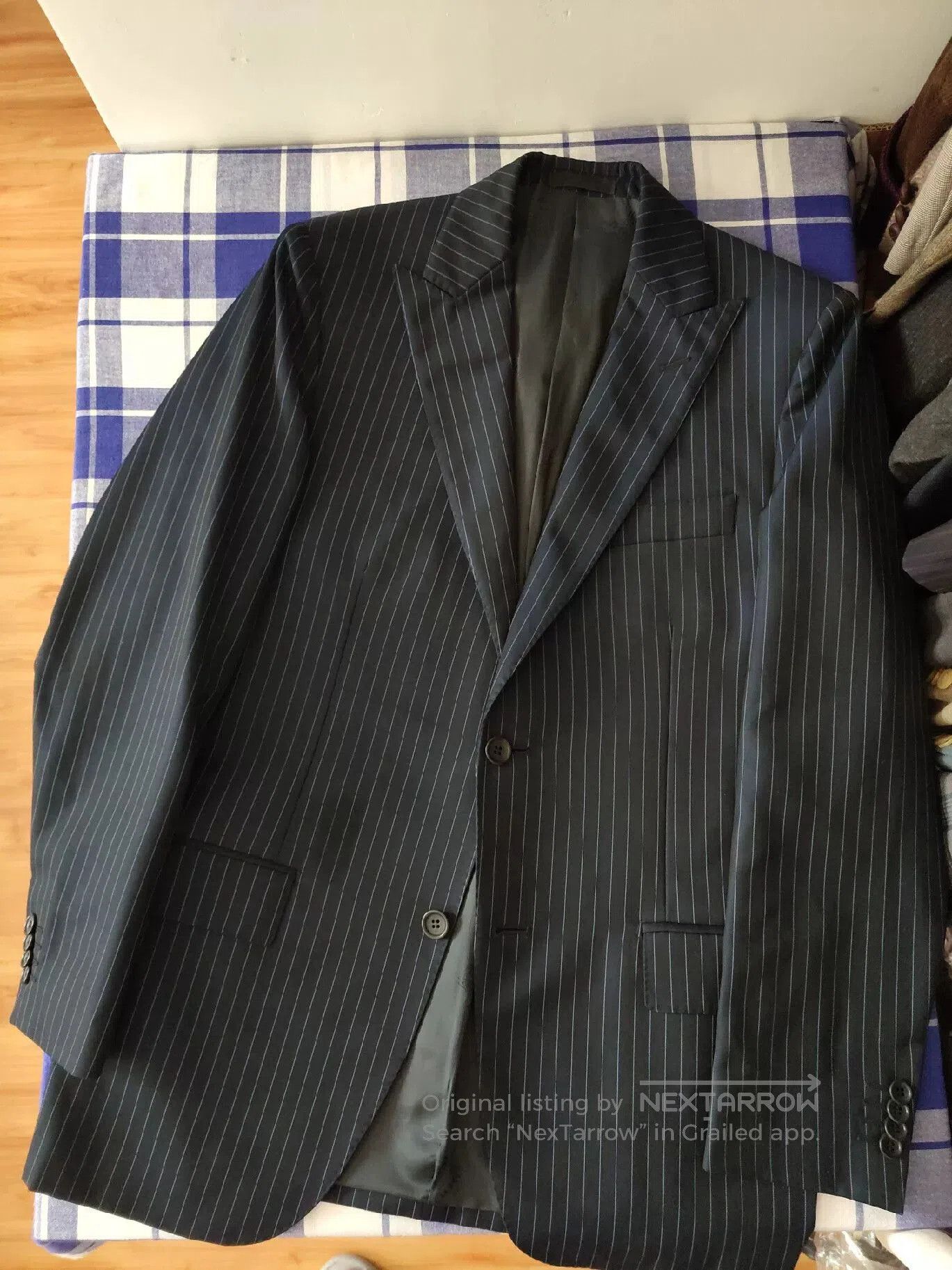 Boggi Italian Wool Blend Pinstripe Suit Jacket. Size US S / EU 44-46 / 1 - 8 Thumbnail