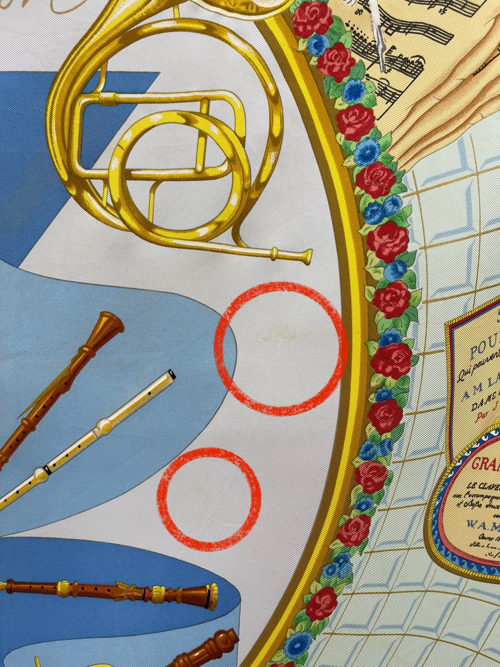 Hermes Vintage Hermès Paris Hommage A Mozart Silk Scarf - S7007 Size ONE SIZE - 10 Thumbnail