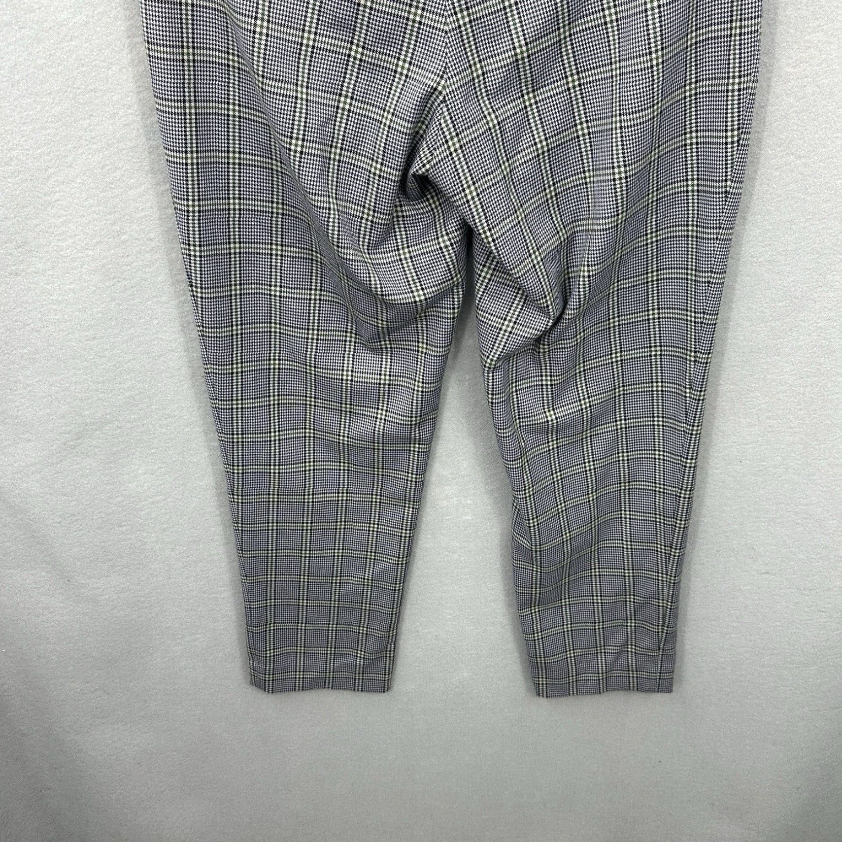 6397 6397 Pants Trousers Womens 4 Plaid Ankle Taper Brown Houndstooth Wool 96% Elastane 4% Slim Front Regular Homespun 80s 90s Hipster Women Size 27" / US 4 / IT 40 - 6 Thumbnail