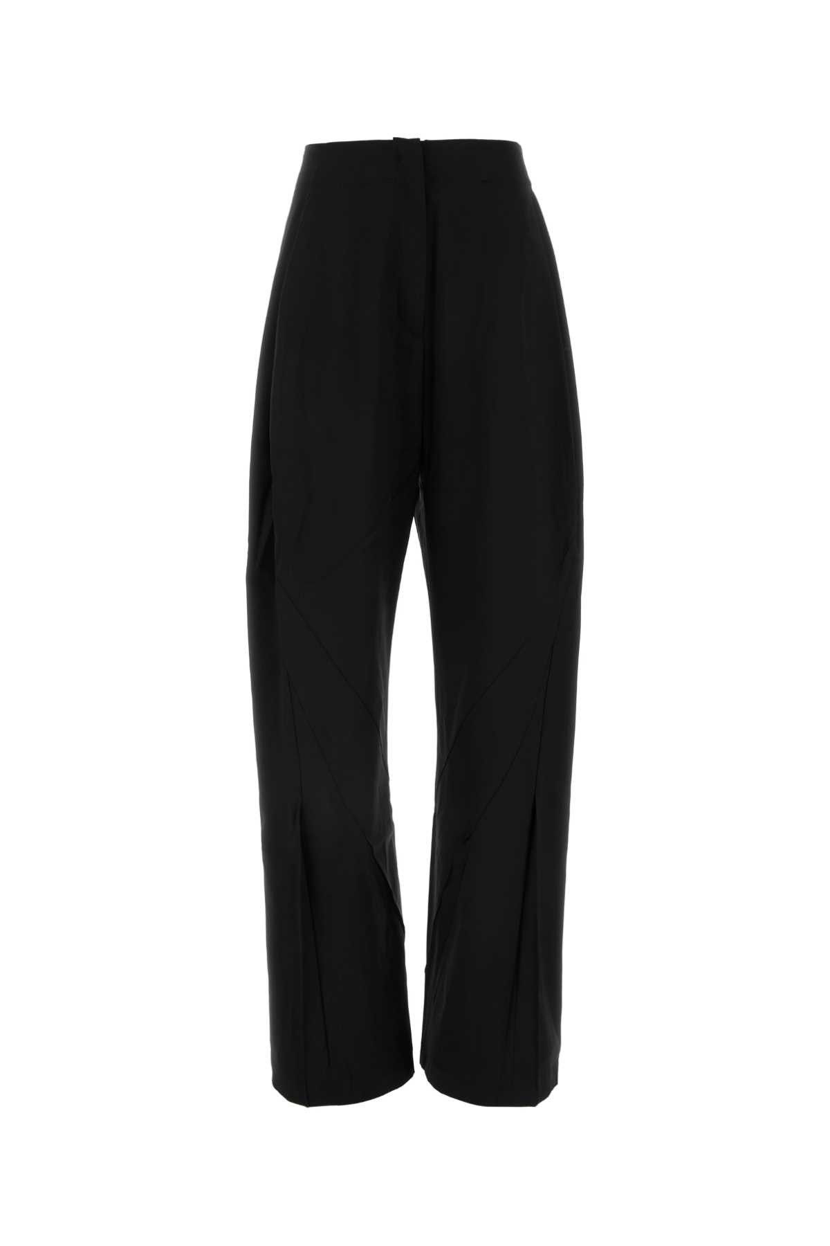 Kiko Kostadinov Black Stretch Wool Venari Wide-Leg Pant Size 27" / US 4 / IT 40 - 1 Thumbnail