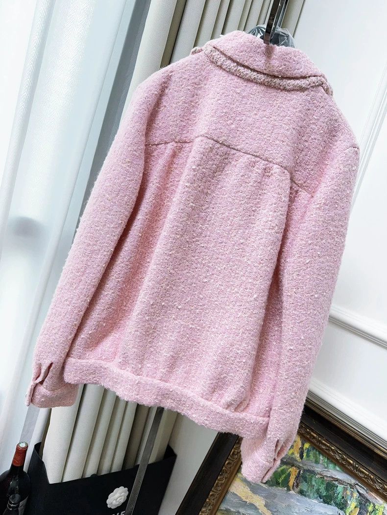 Chanel Chanel 23k autumn and winter pink tweed diamond-encrusted Size S / US 4 / IT 40 - 2 Thumbnail