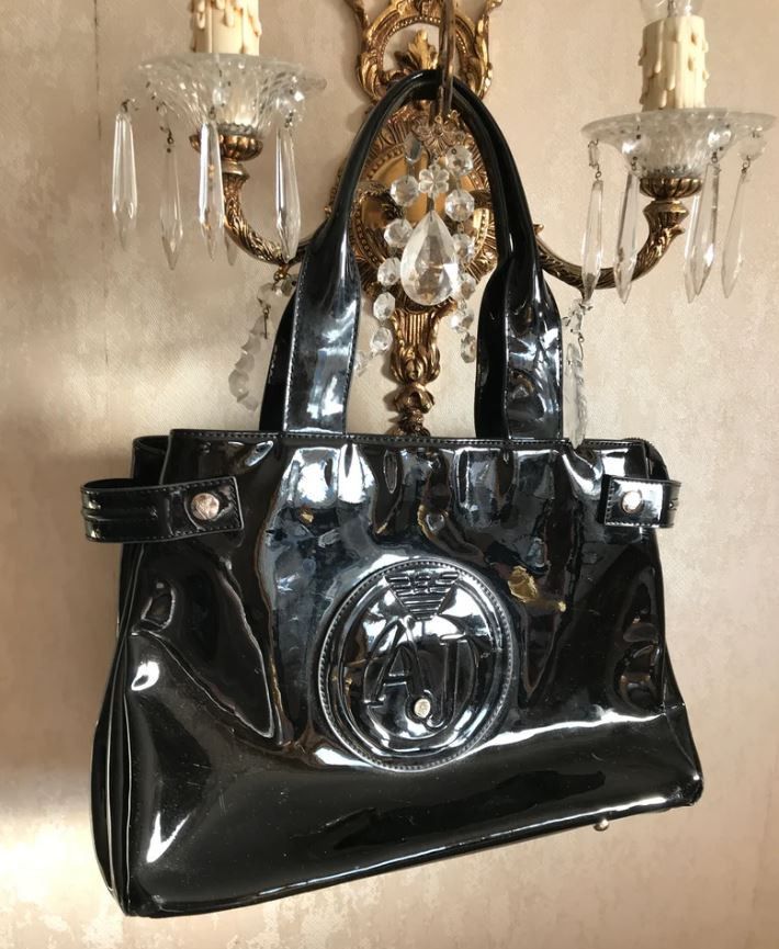 Other Vintage Armani Jeans Black Bag Handbag Size ONE SIZE - 1 Thumbnail