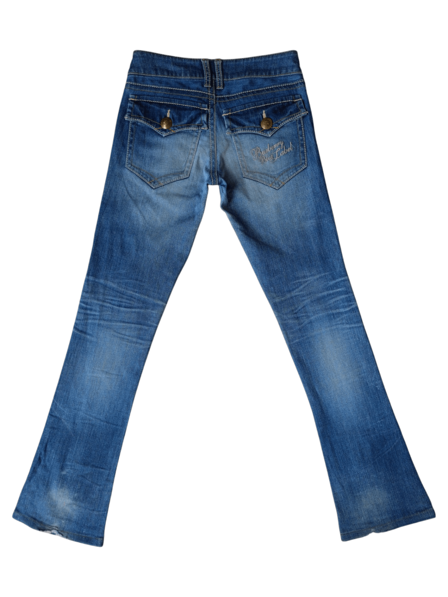 Burberry × Vintage Burberry London Blue Label Vintage Streetwear Denim Bootcut Size 25" / US 0 / IT 36 - 11 Thumbnail