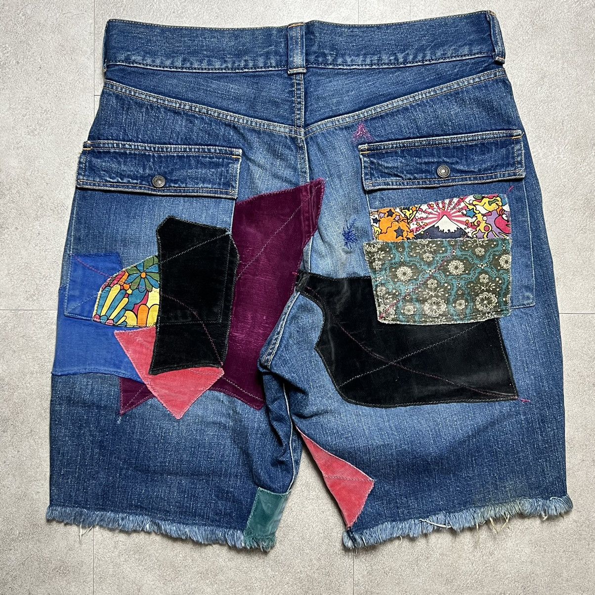 Kapital × Kapital Kountry Kapital Psychedelic Embroidery Patchwork Jeans Denim pants Size US 34 / EU 50 - 2 Thumbnail