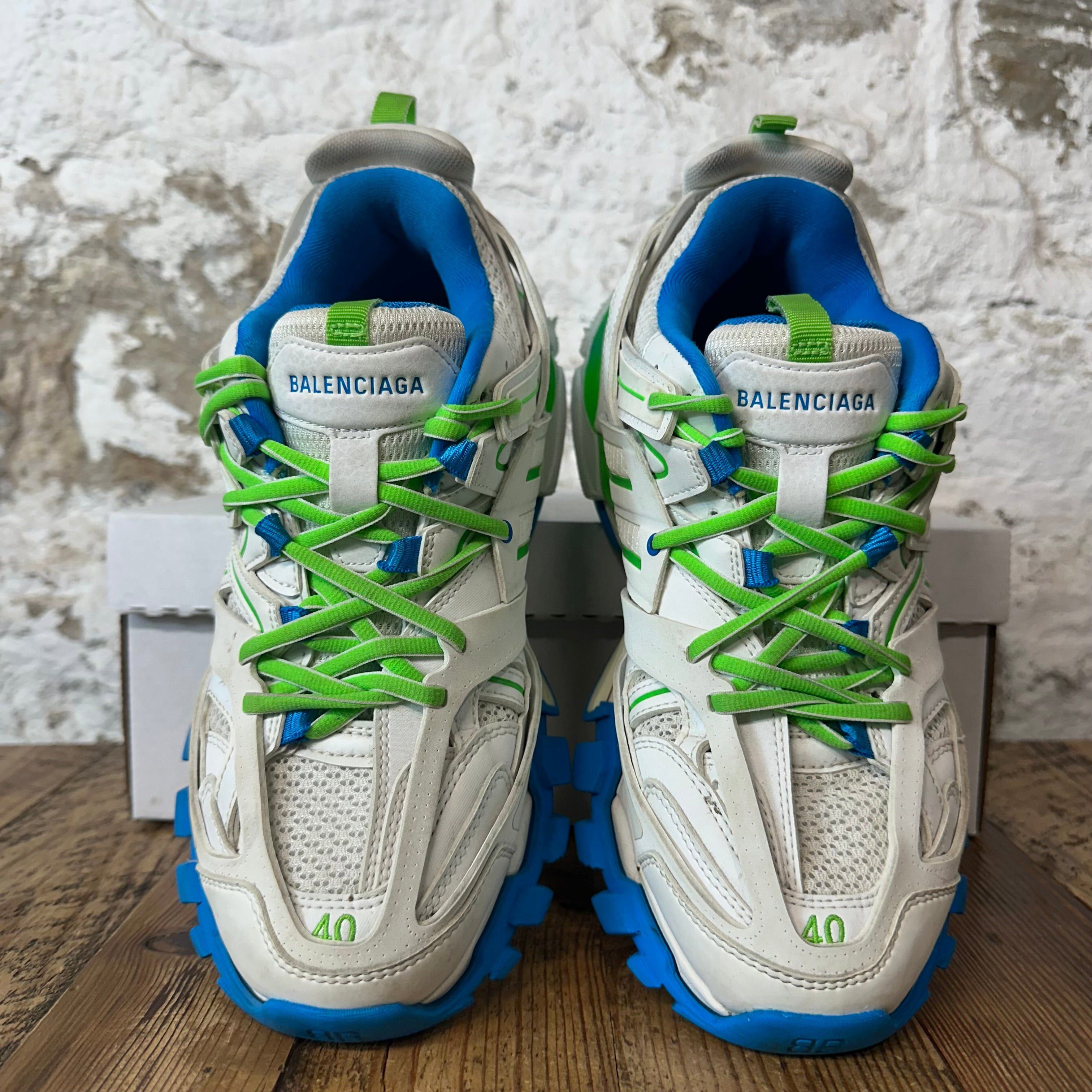 Balenciaga Balenciaga Track Runner White Green Blue Sneaker Sz 7 (40) Size US 7 / EU 40 - 3 Thumbnail