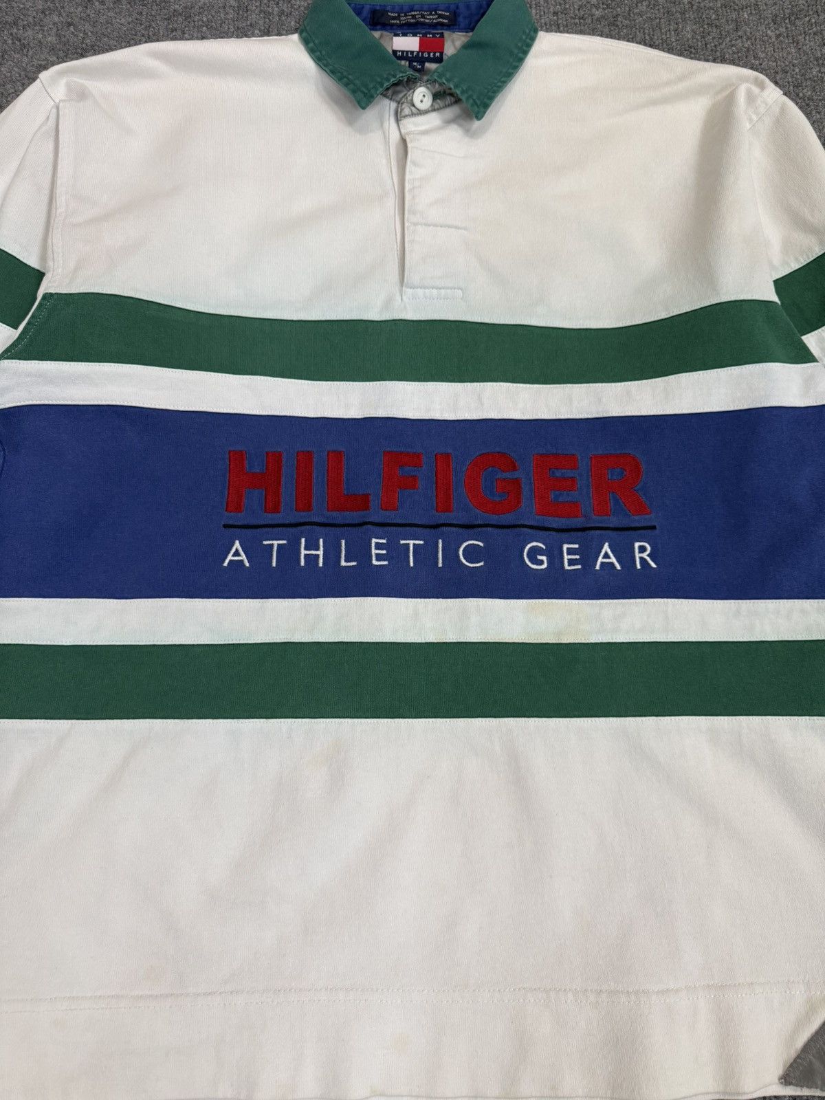 Tommy Hilfiger Vintage Tommy Hilfiger Rugby Shirt Spell Out 90s Size US M / EU 48-50 / 2 - 2 Thumbnail