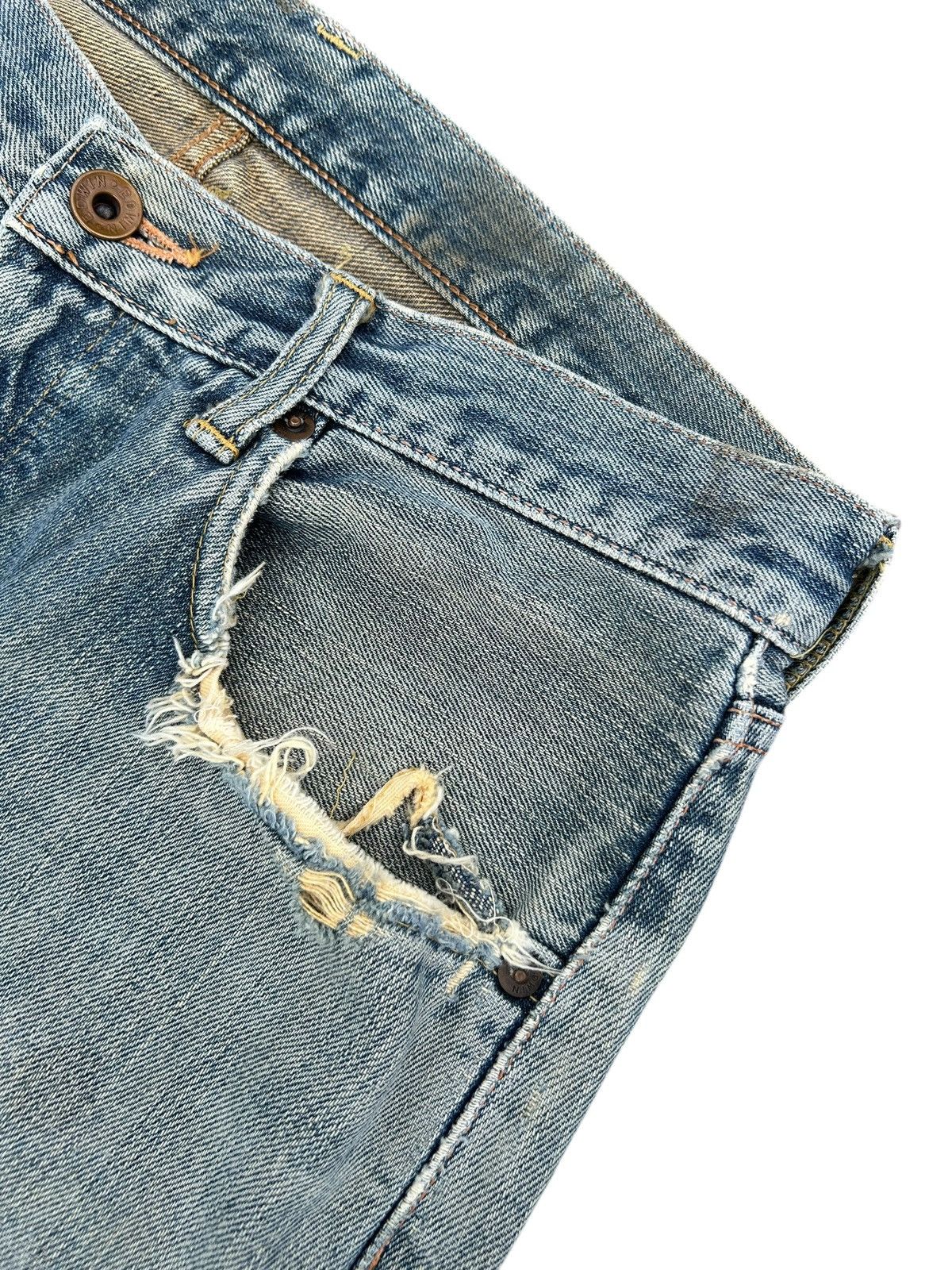 Japanese Brand × Kapital × Vintage Edwin Selvedge Distressed Baggy Mudwash Denim Jeans Size US 31 - 6 Thumbnail