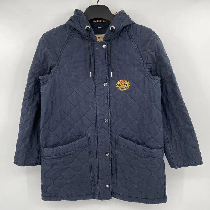 Burberry Burberry Men's Quilted Winter Blue Coat Size US M / EU 48-50 / 2 - 1 Thumbnail