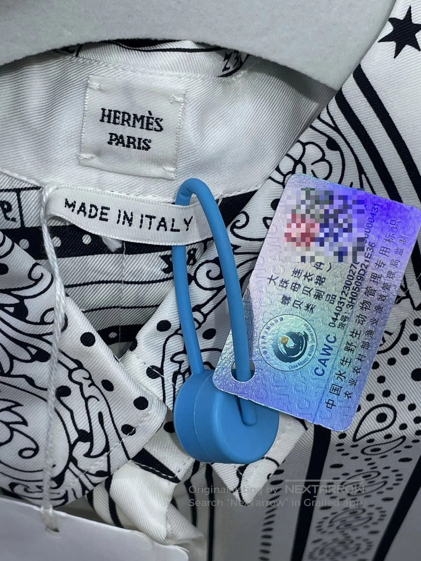 Hermes Hermes Crystal Valley Silk Shirt. Size US XS / EU 42 / 0 - 7 Thumbnail
