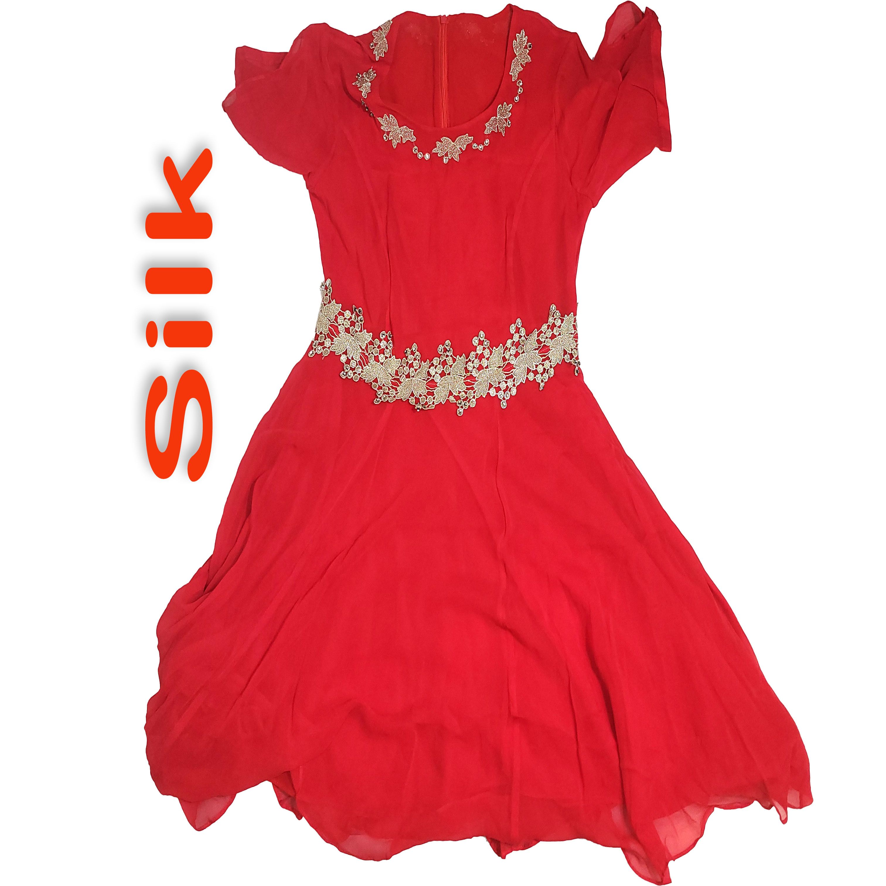 Other Women's Silk Size S Short Sleeve Dress SDK396 Size S / US 4 / IT 40 - 1 Thumbnail