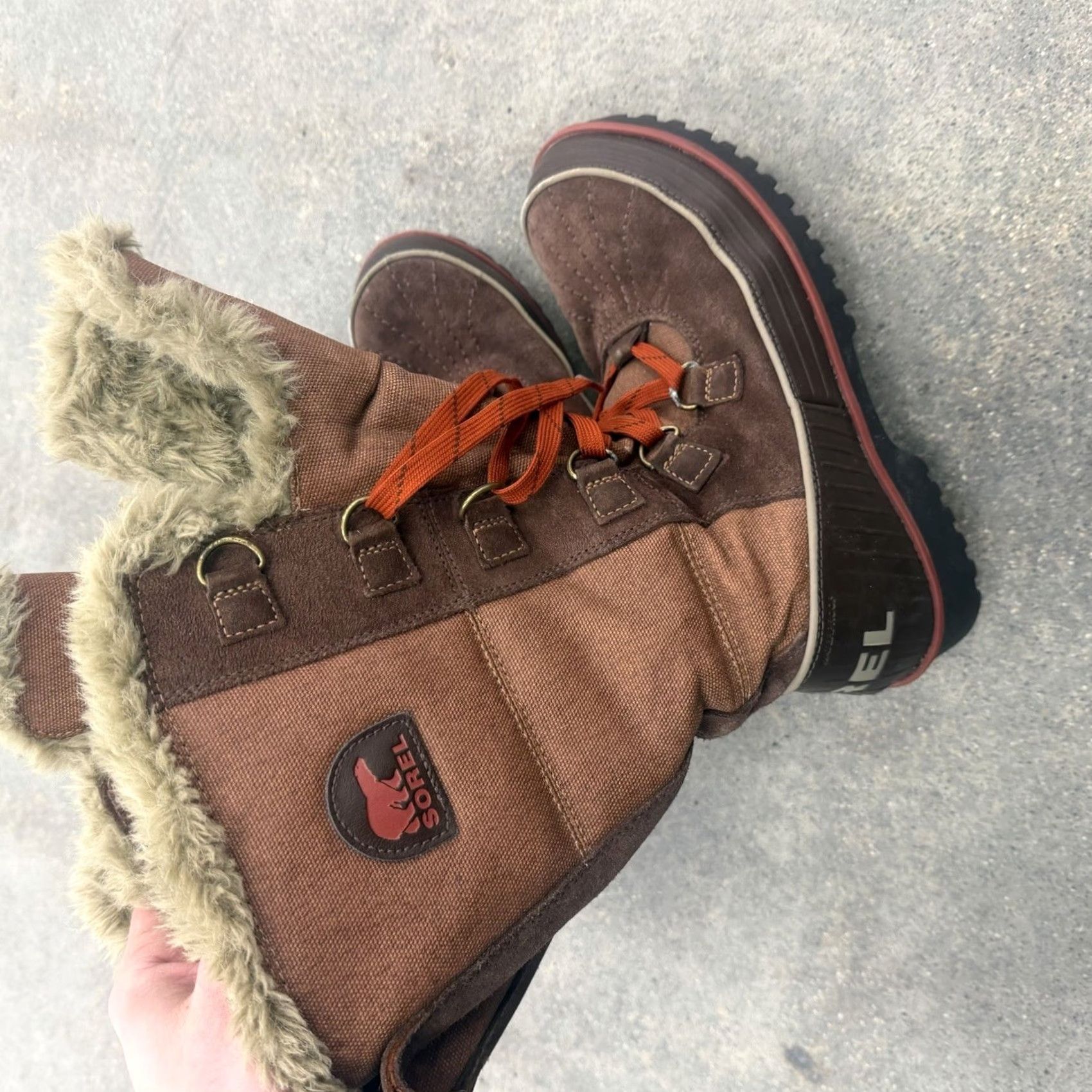 SOREL Sorel Boots Womens 8 Tivoli Fleece Winter Faux Fur Lined NL2094-256 Brown Snow Boot Womens Size M / US 6-8 / IT 42-44 - 4 Thumbnail