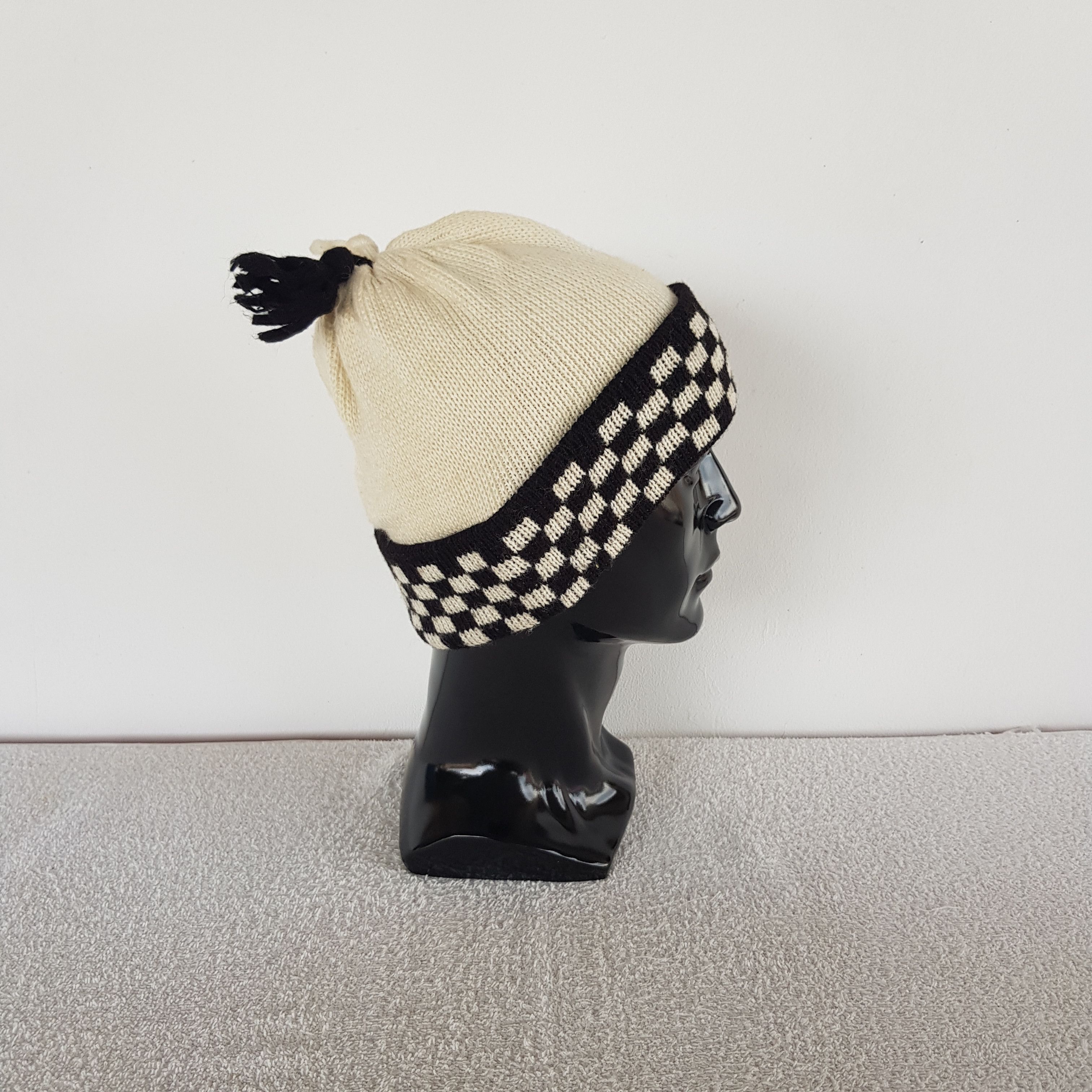 Other Vintage Unknown Check Board Beanie Japanese Snow Caps Hats Size ONE SIZE - 3 Thumbnail