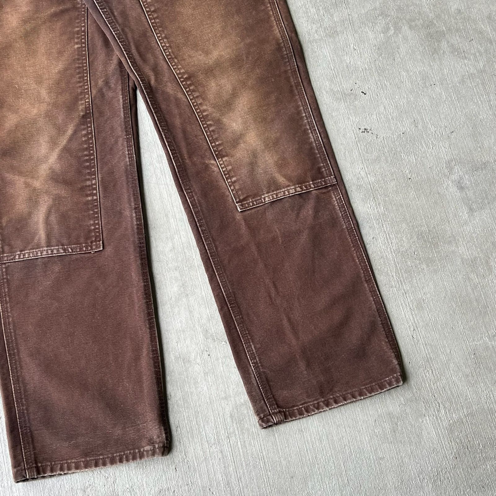 Carhartt × Vintage Carhartt faded brown double knee work wear carpenter pants Size US 29 - 4 Thumbnail