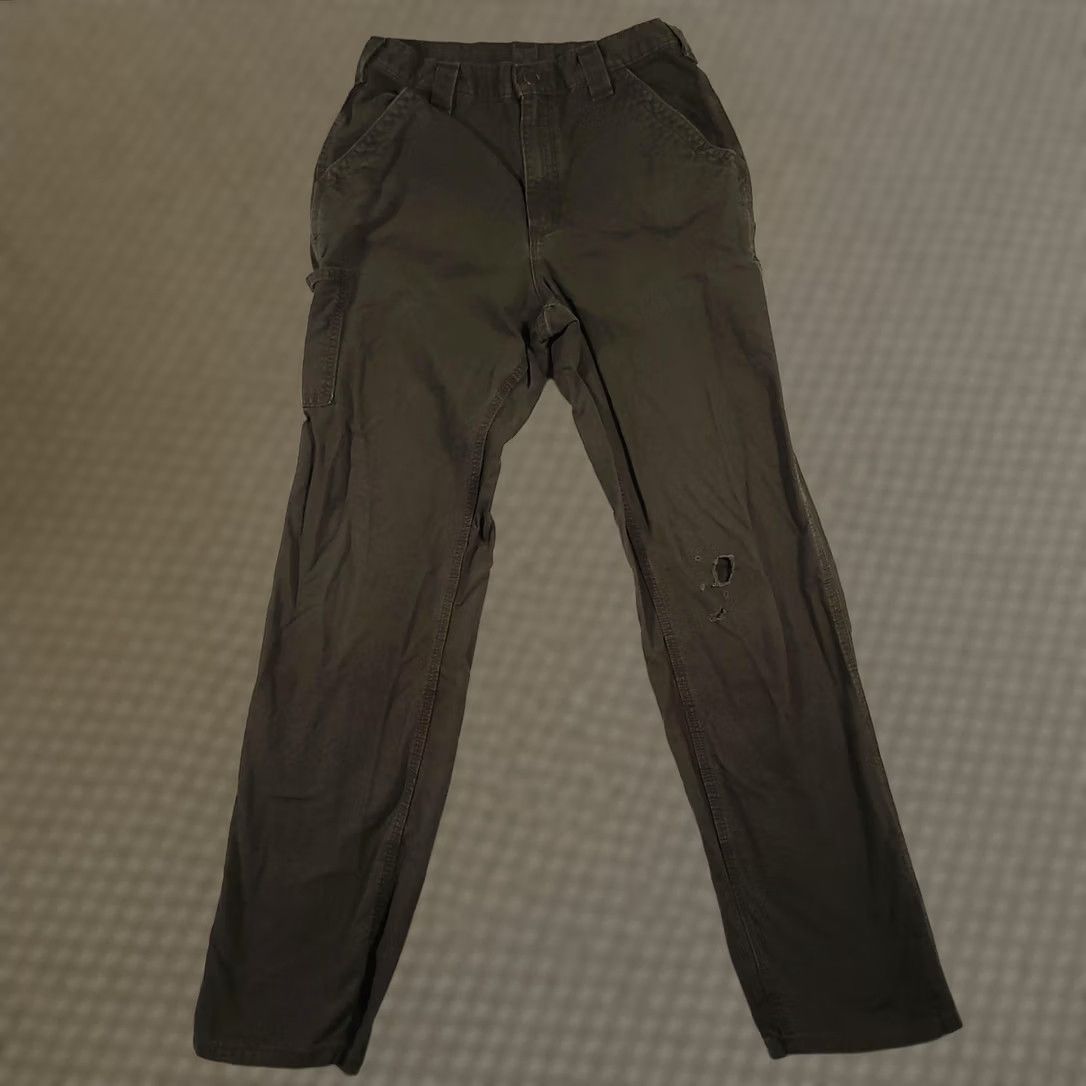Carhartt Carhartt Pants Mens 32x35 Green Carpenter Work Utility Hammer Loop Canvas Rugged Size US 32 / EU 48 - 1 Thumbnail
