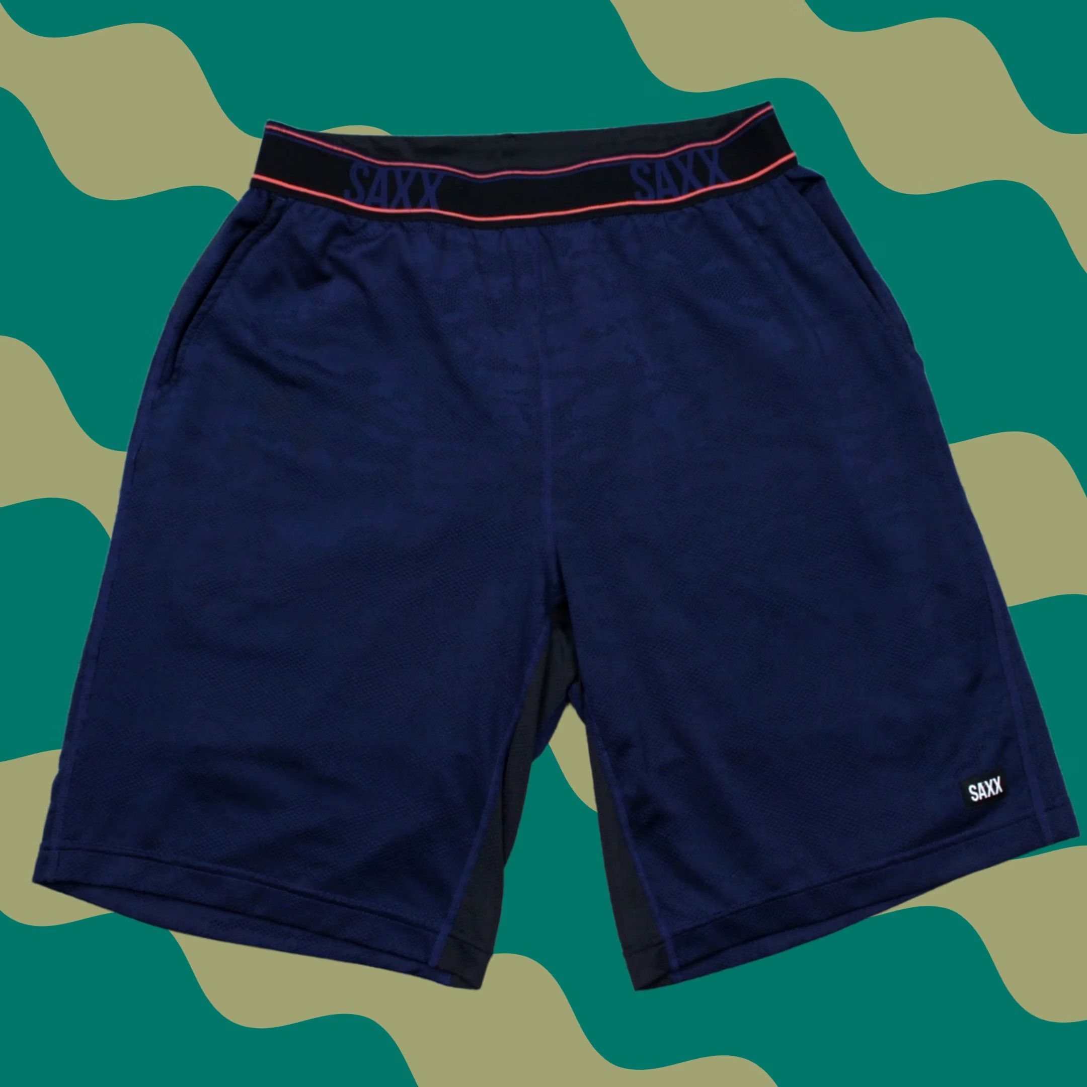 Vintage Saxx Legend 2N1 Short Men Small Blue Ballpark Pouch Polyester Lined 10" Inseam Ballpark Pouch Size US 29 - 1 Thumbnail