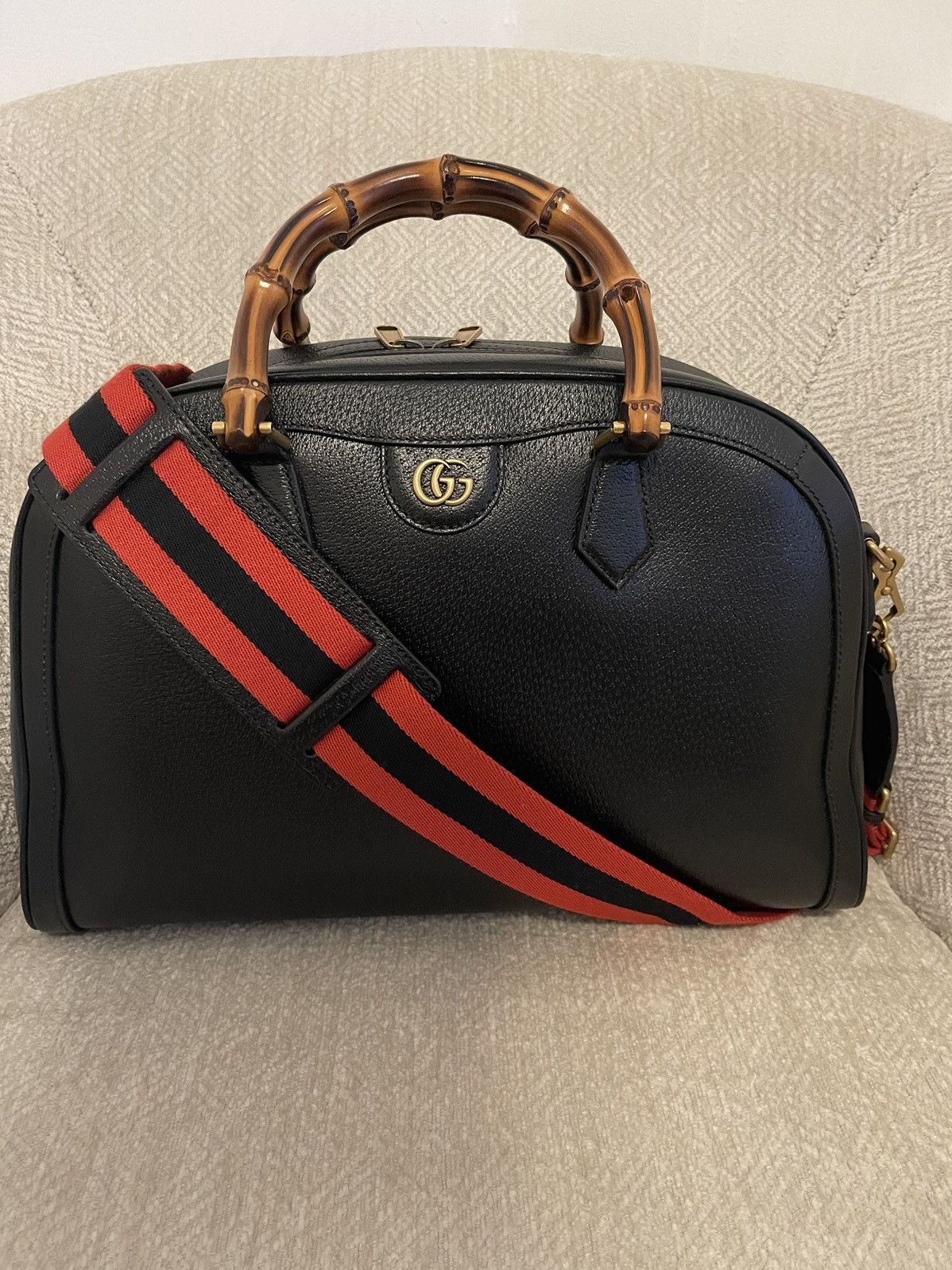 Gucci Diana Medium Duffle Bag with Real Bamboo New Grailed