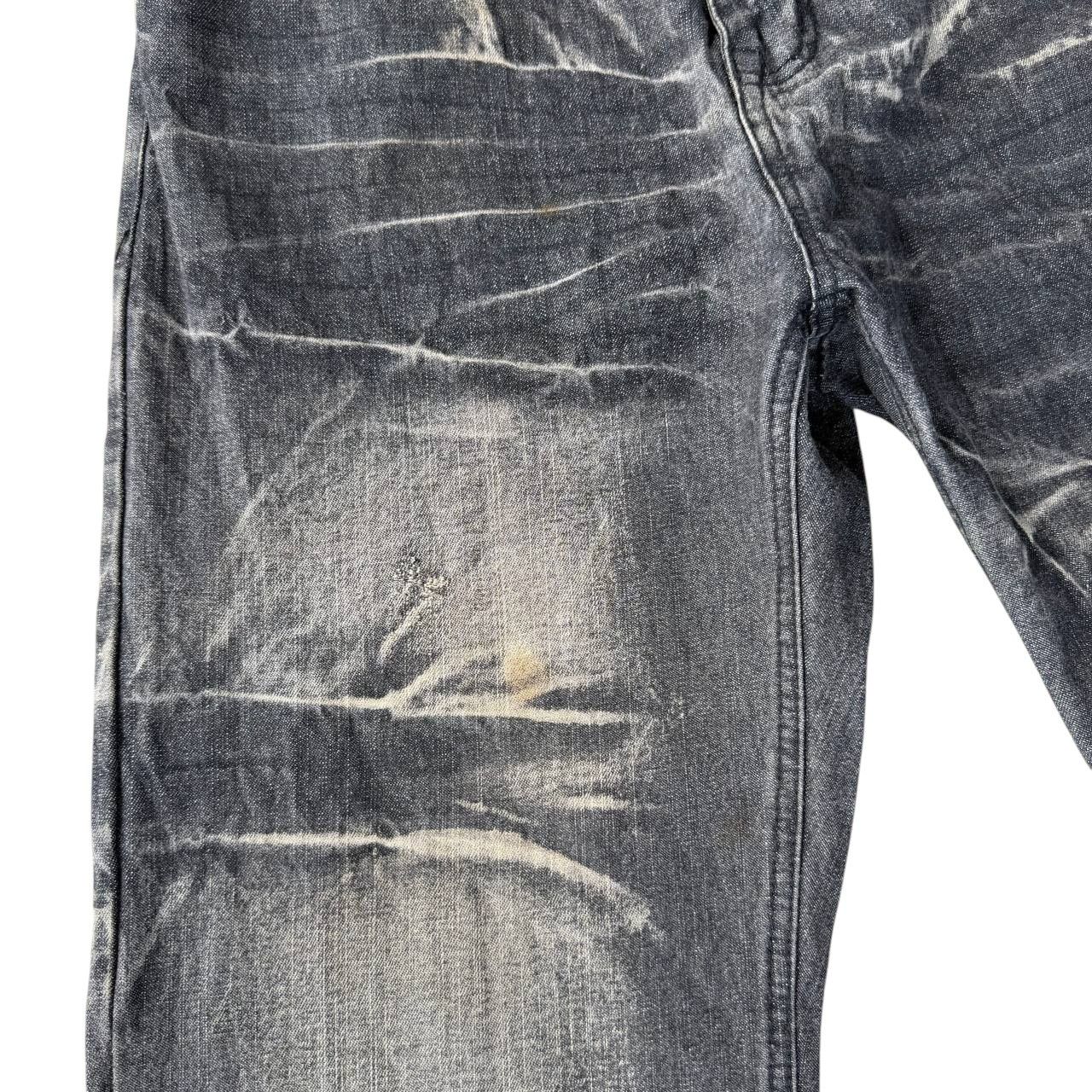 LOWBOX Archival LOWBOX Distressed Mud-Wash Denim Faded Black Grunge Size US 32 / EU 48 - 7 Thumbnail
