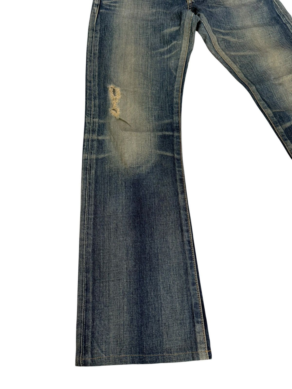 Edwin Vintage Edwin 503 Ladies Flared Style Distressed Denim Jeans Size 28" / US 6 / IT 42 - 5 Thumbnail